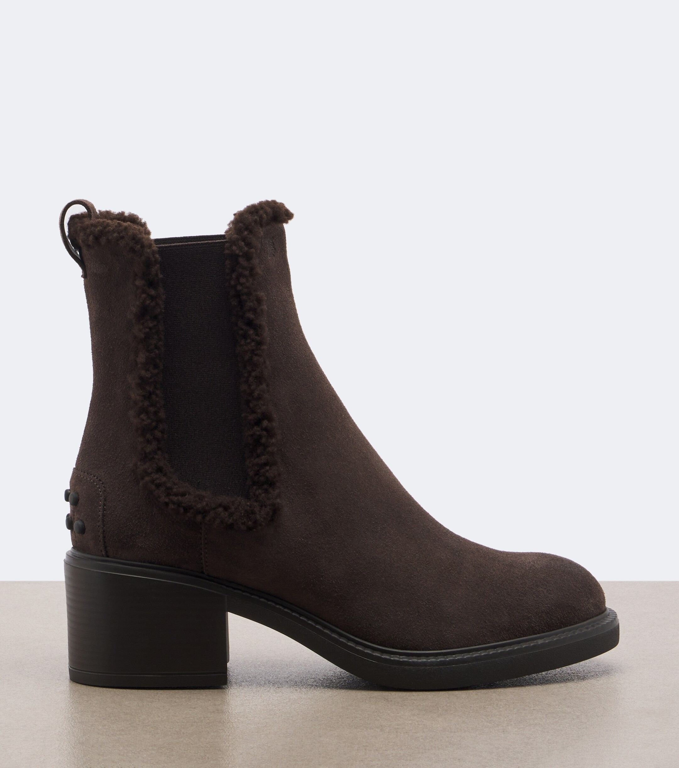 Tod's Tod's Shearling-lined suede ankle boots