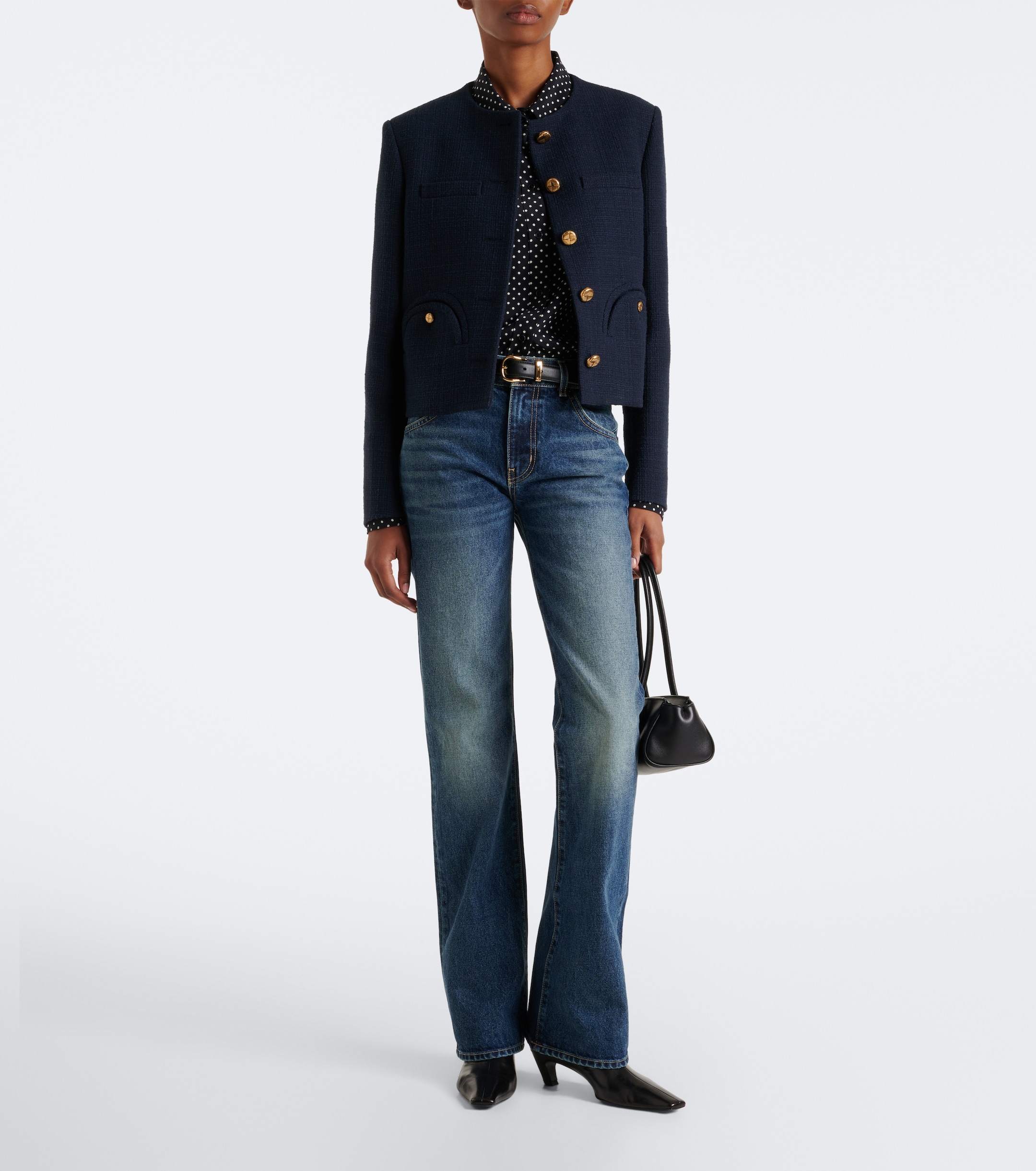 Nili Lotan Nili Lotan Roxane faded bootcut jeans
