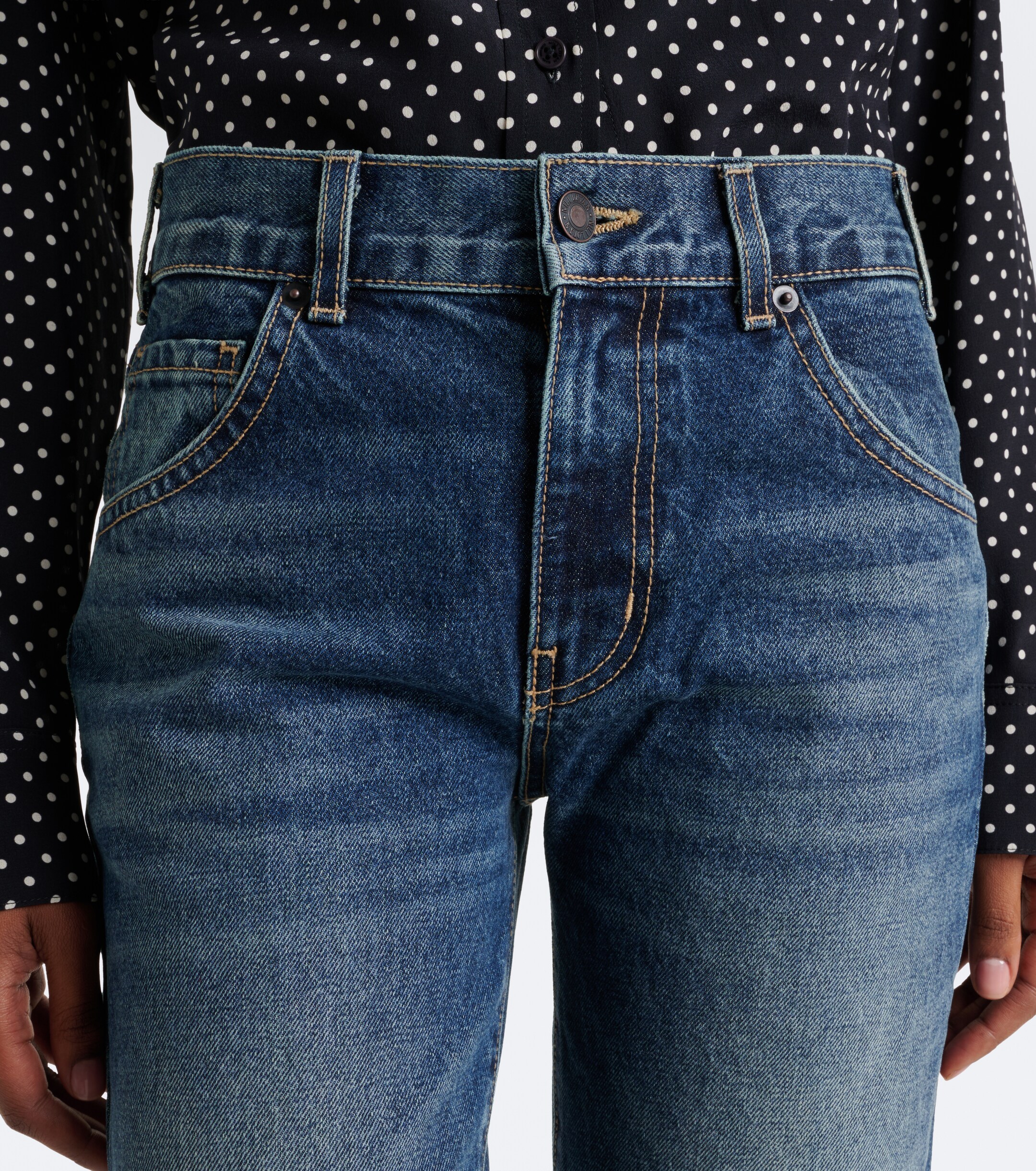 Nili Lotan Nili Lotan Roxane faded bootcut jeans