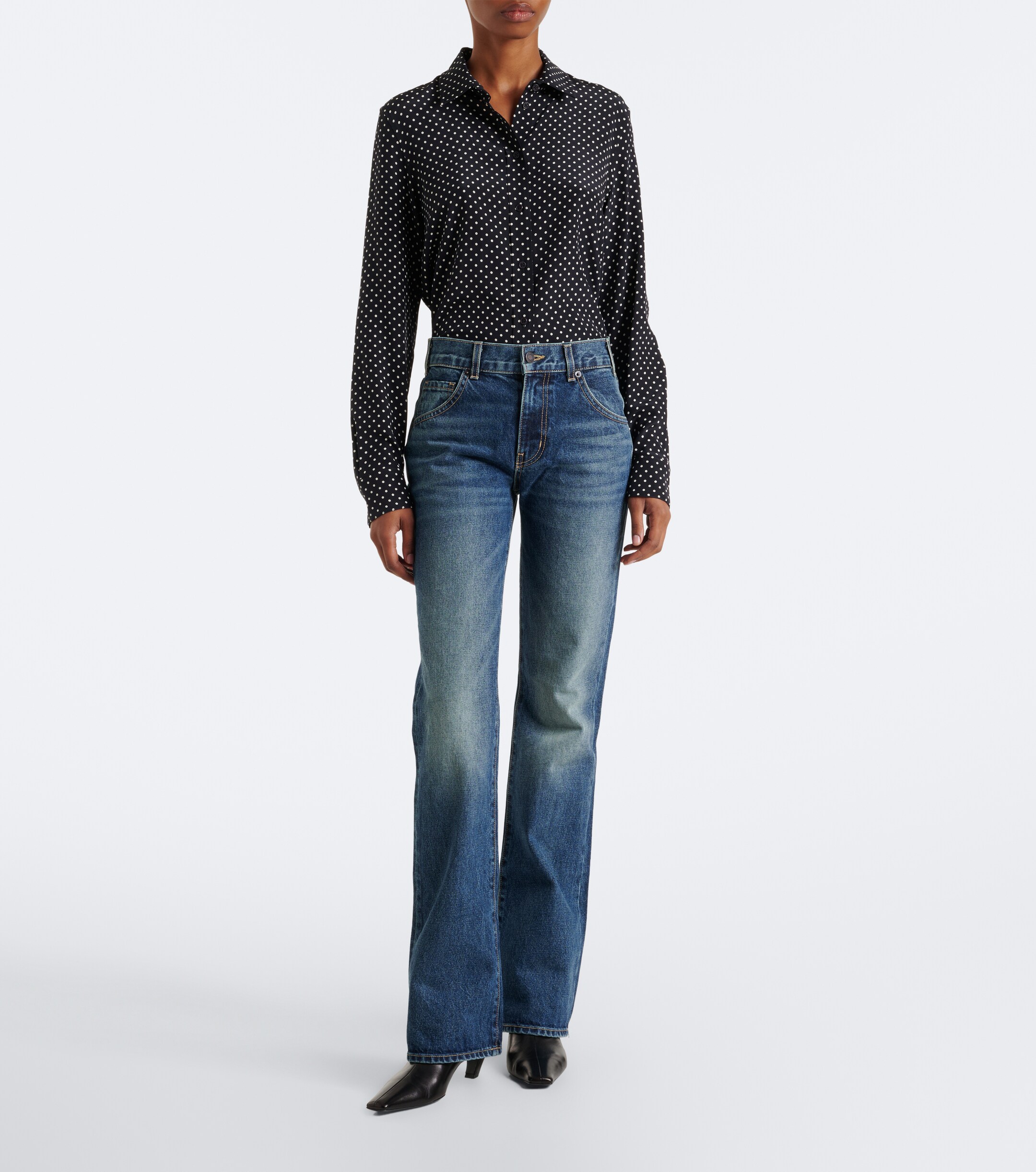 Nili Lotan Nili Lotan Roxane faded bootcut jeans