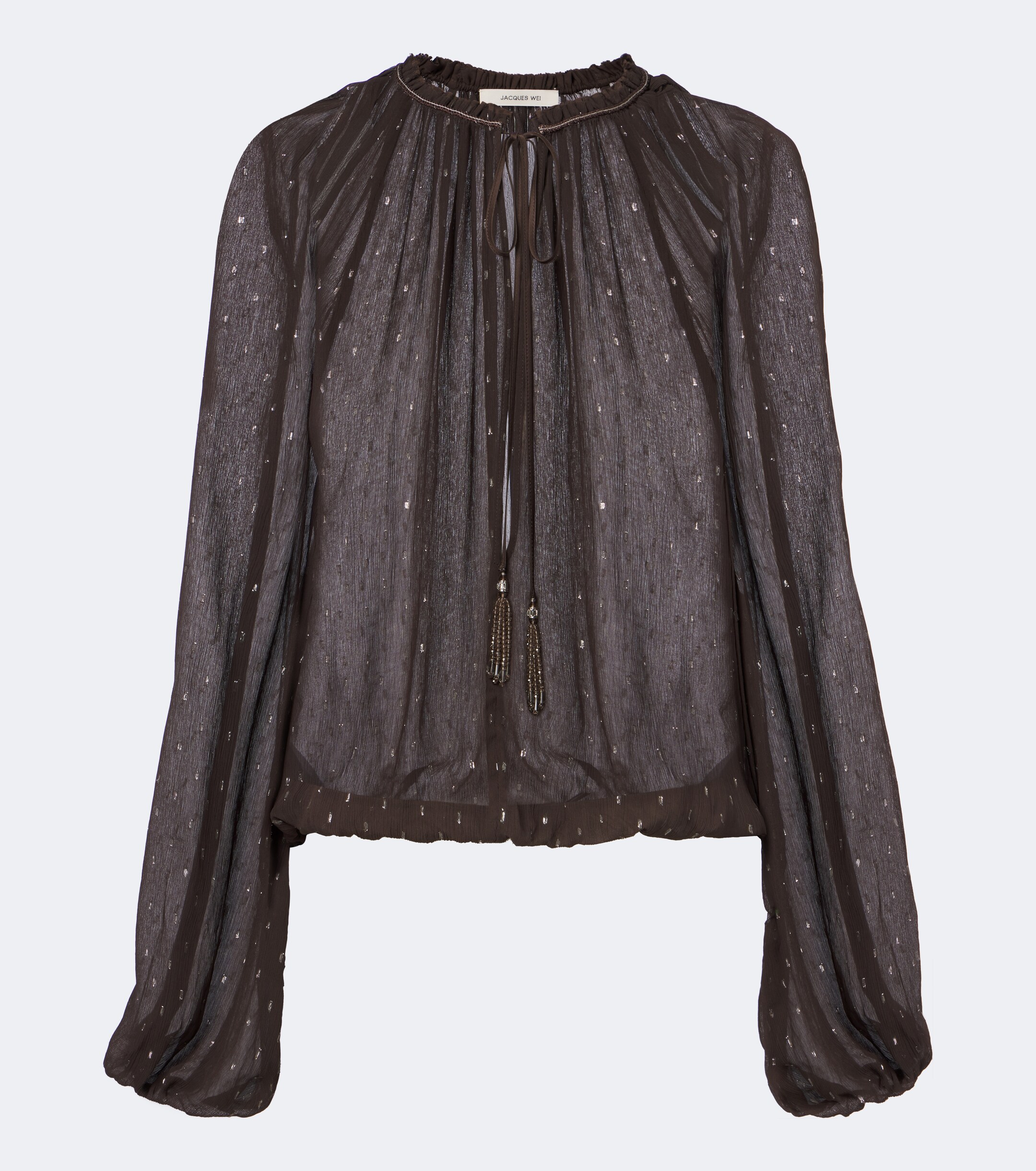 Jacques Wei Jacques Wei Embellished sheer blouse