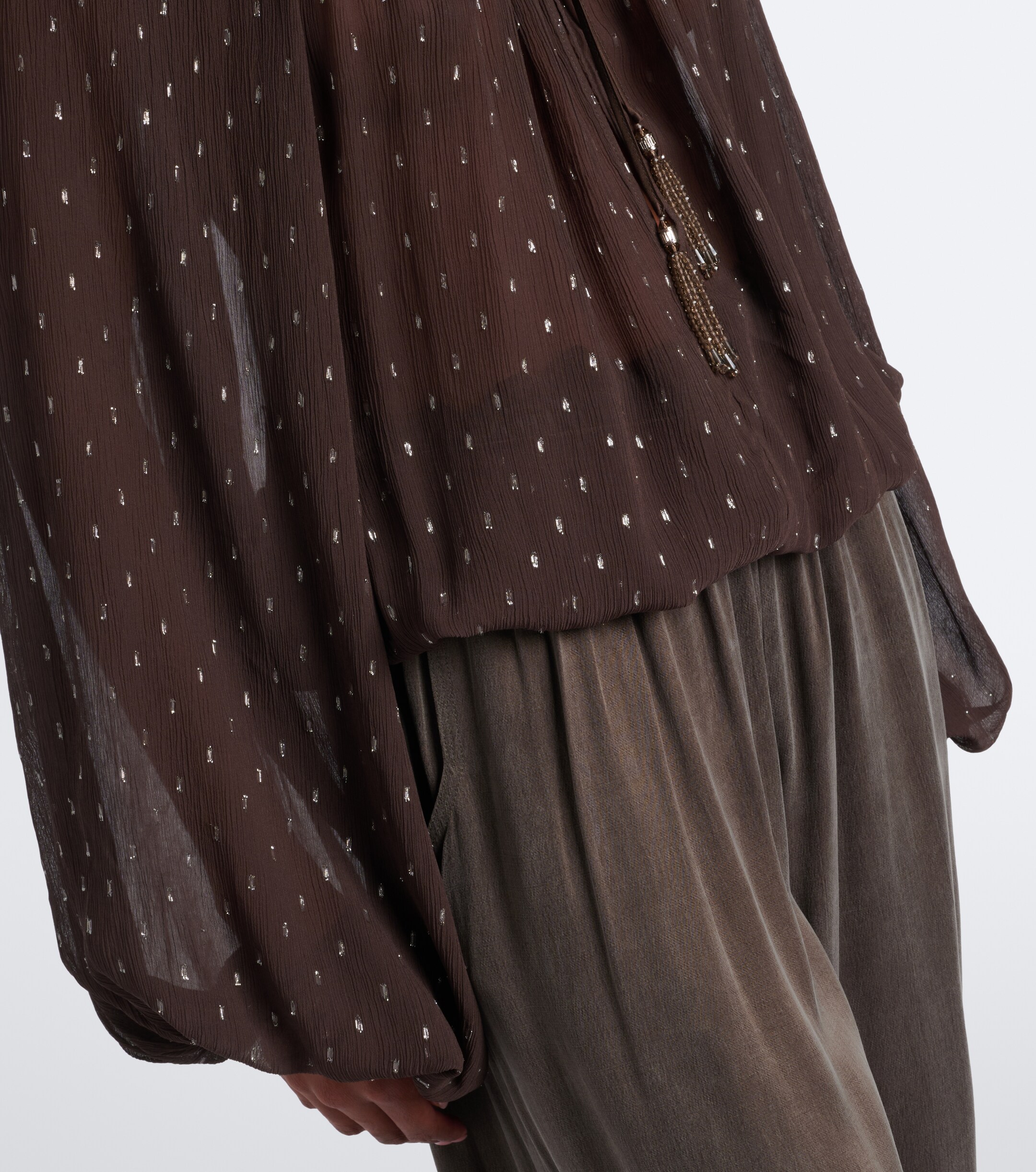 Jacques Wei Jacques Wei Embellished sheer blouse