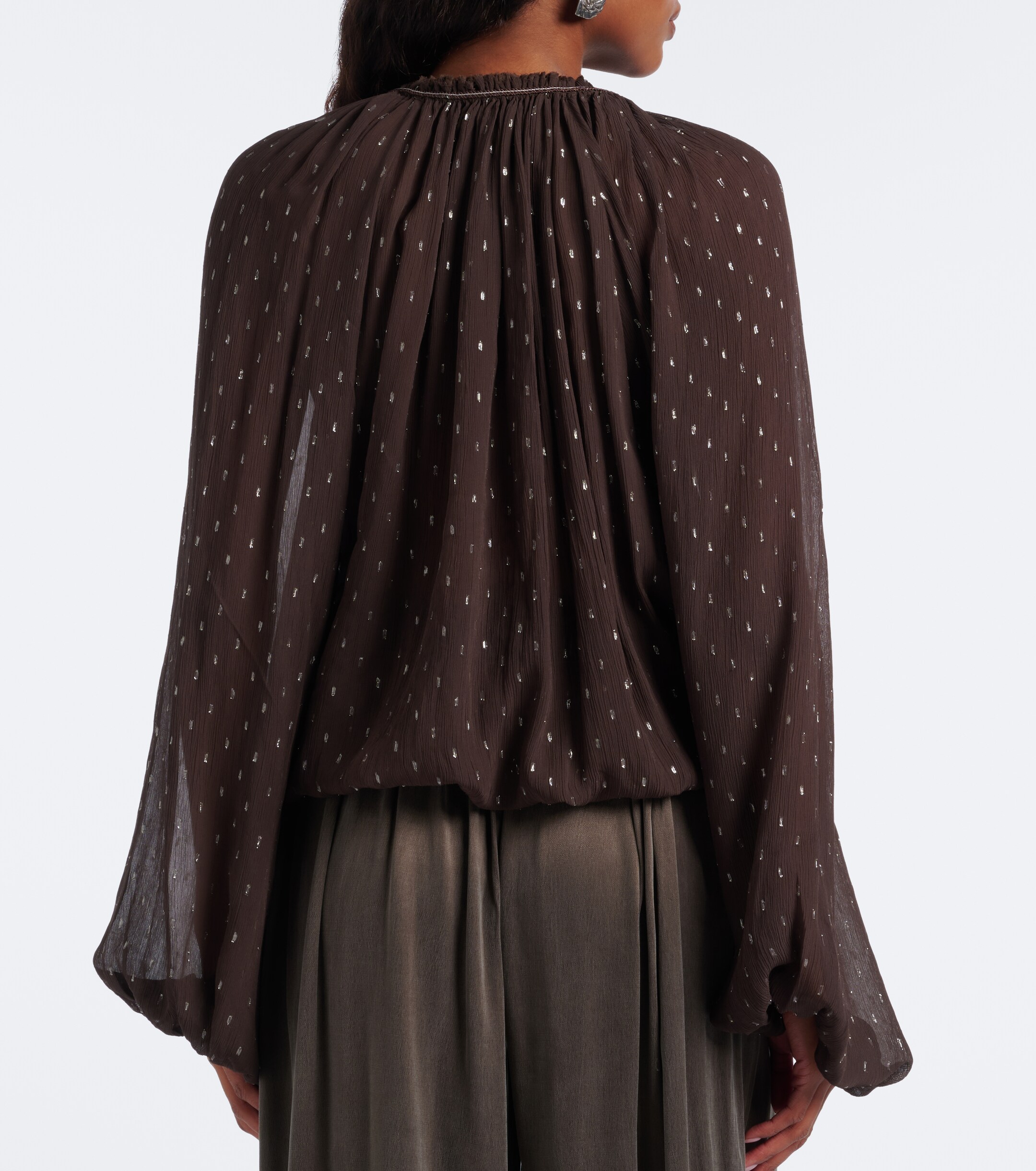 Jacques Wei Jacques Wei Embellished sheer blouse