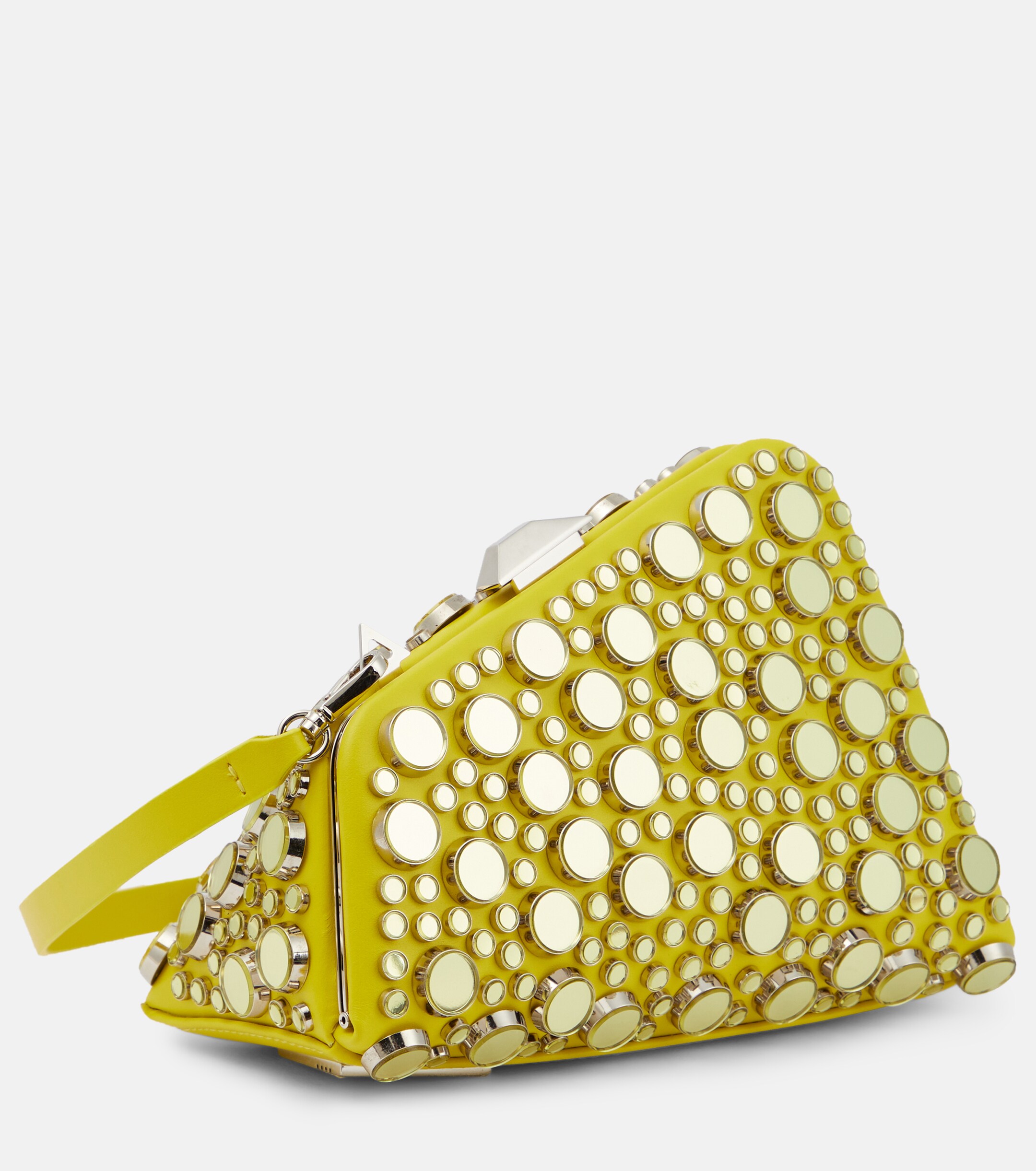 THE ATTICO Midnight Mini embellished leather clutch