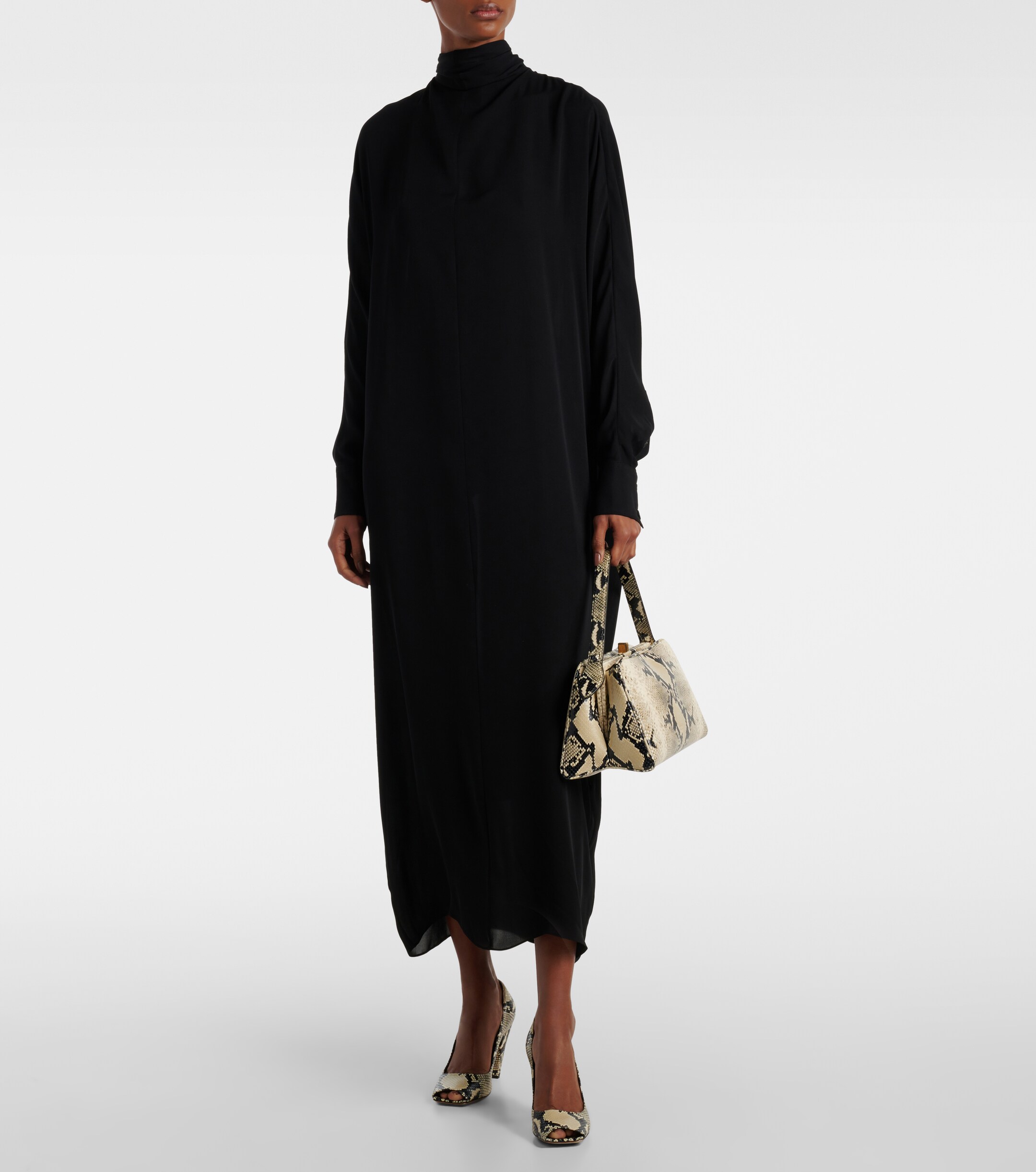 KHAITE Cate snake-effect leather shoulder bag