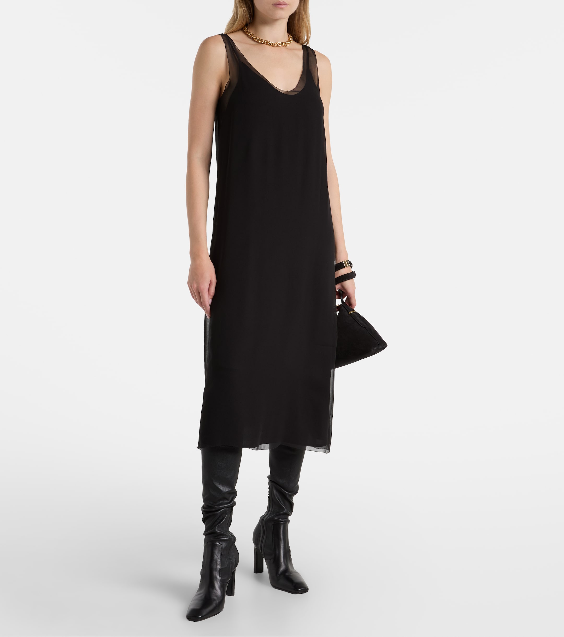 TOTEME Silk chiffon slip dress