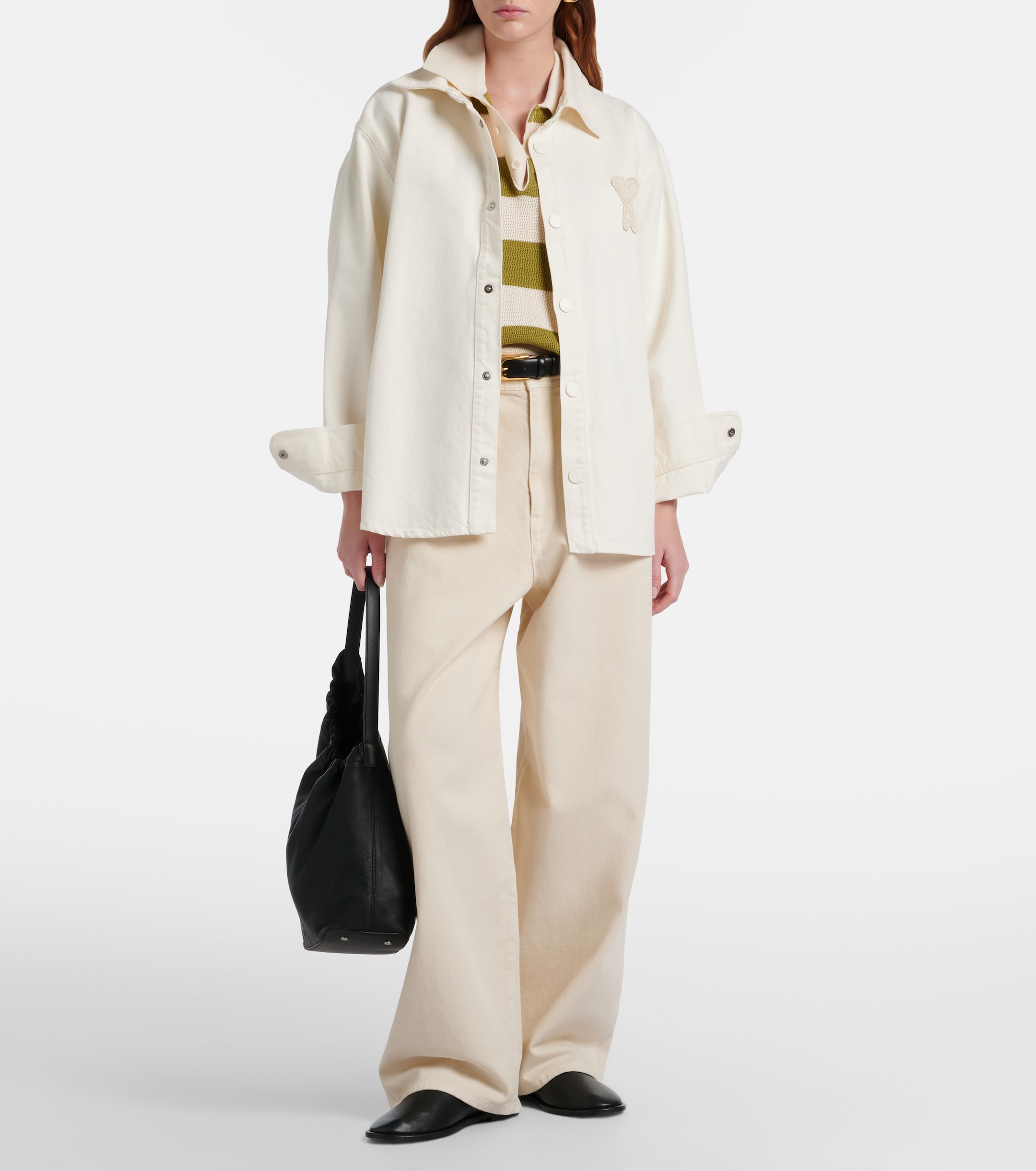 Ami Paris Ami de Cœur cotton twill overshirt