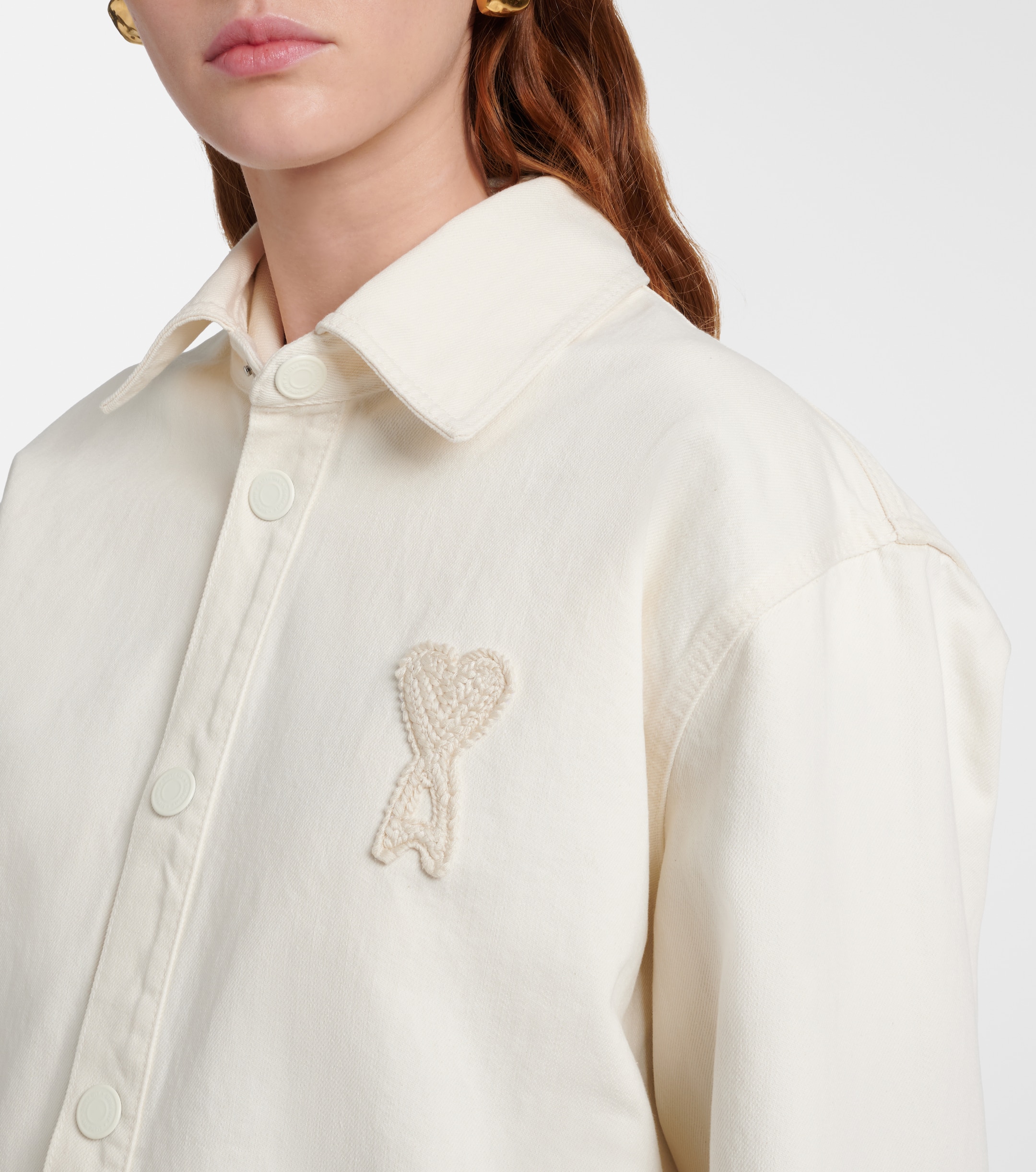 Ami Paris Ami de Cœur cotton twill overshirt thumbnail