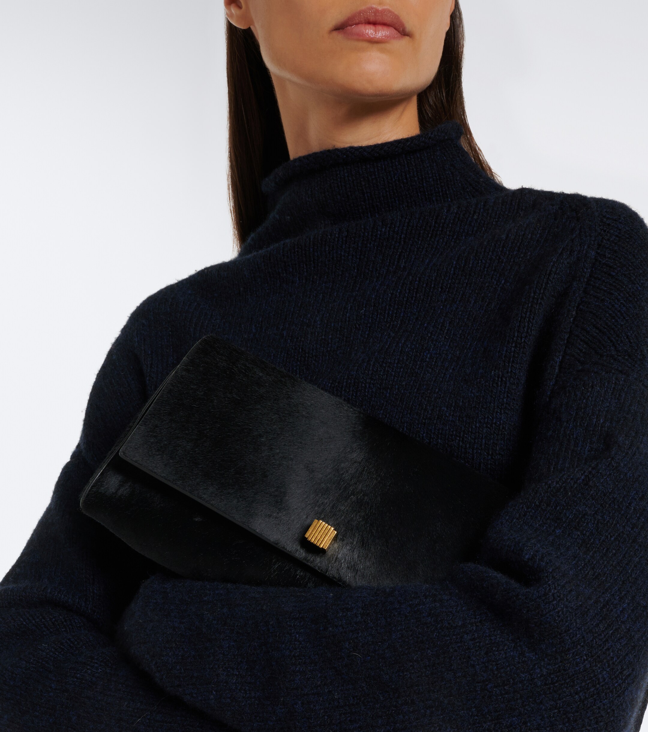 KHAITE Khaite Audrey Medium calf hair clutch