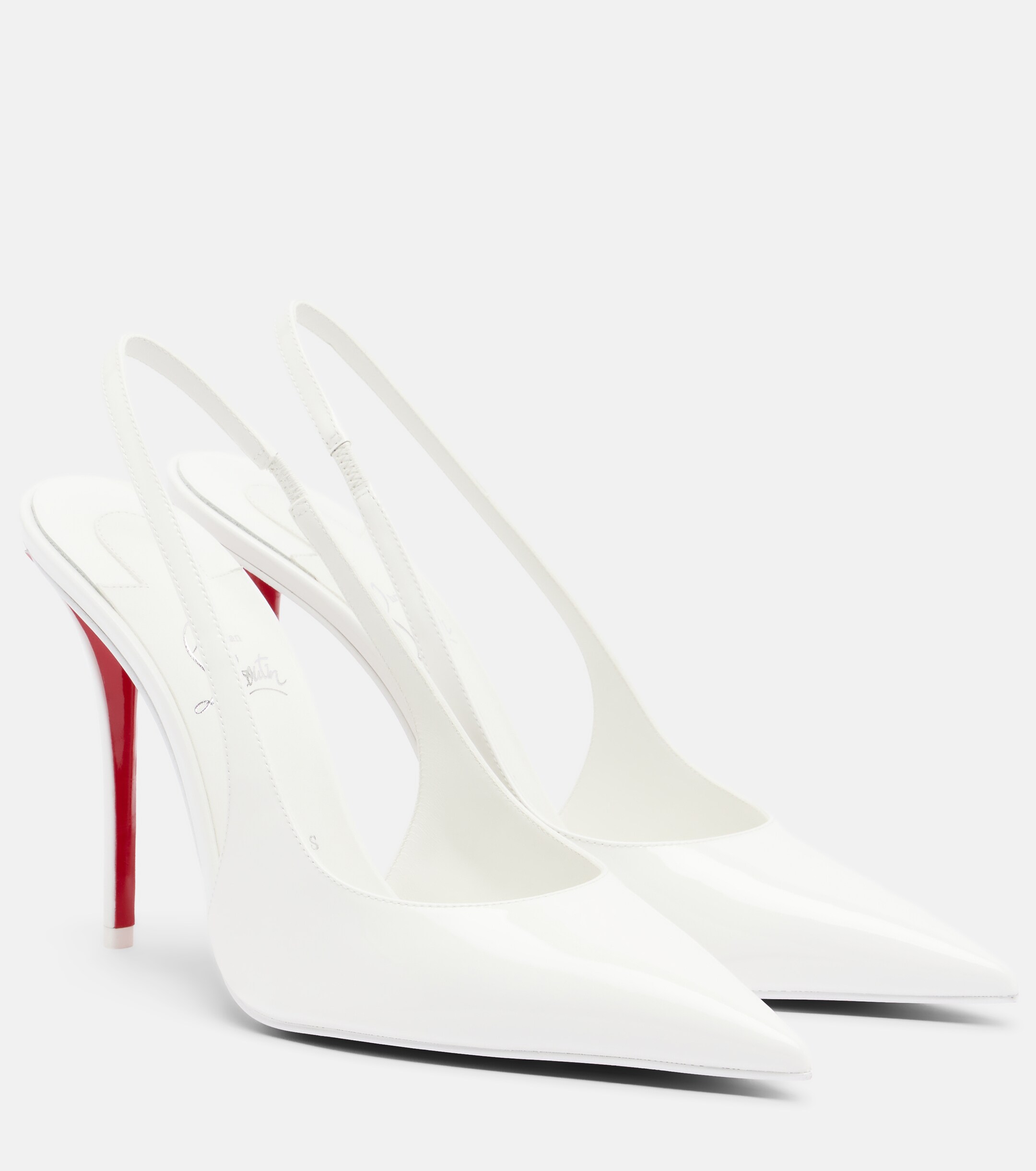 CHRISTIAN LOUBOUTIN Christian Louboutin Miss Z patent leather slingback pumps