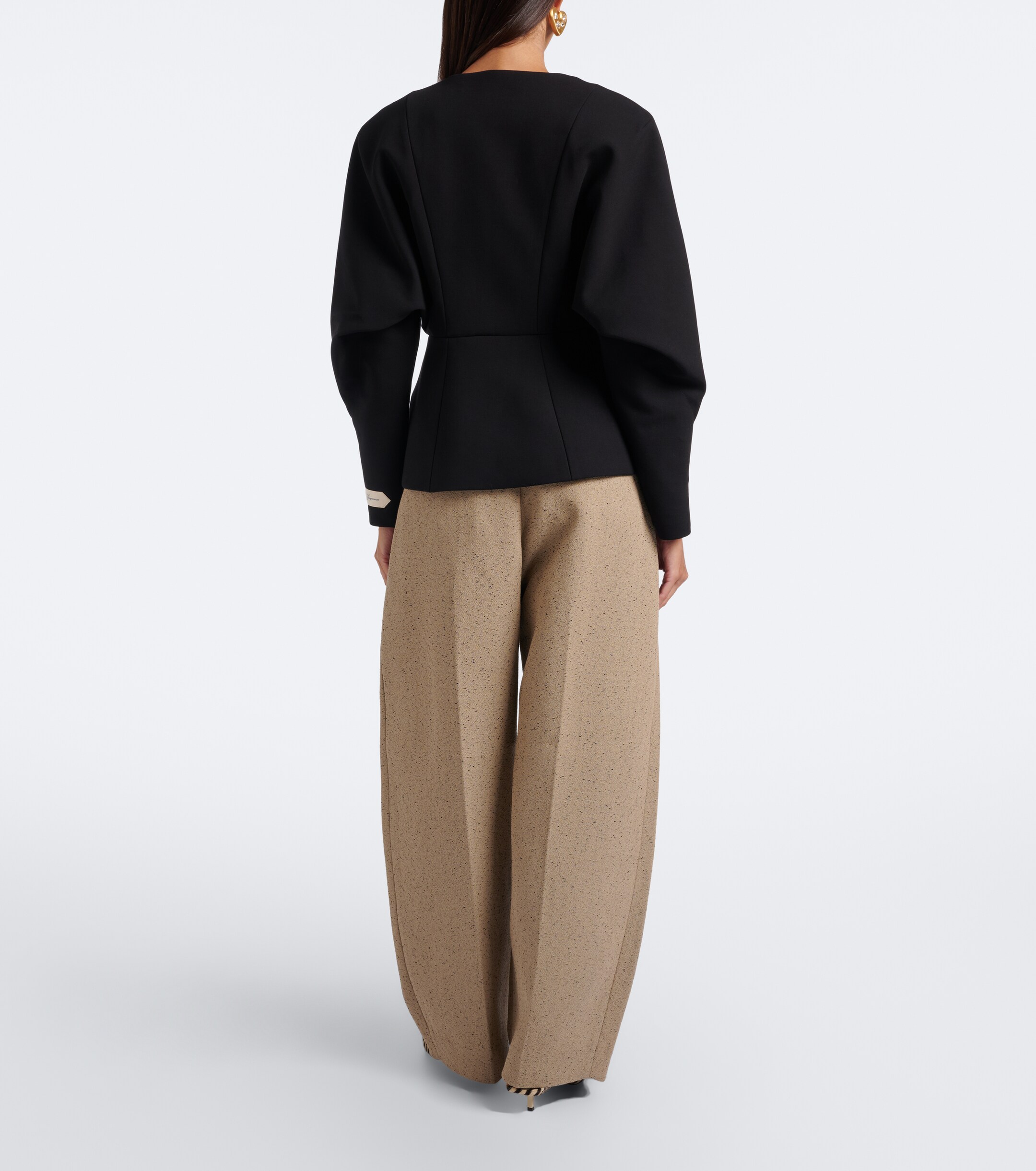 Jacquemus Jacquemus Ovalo cotton and wool-blend barrel-leg pants