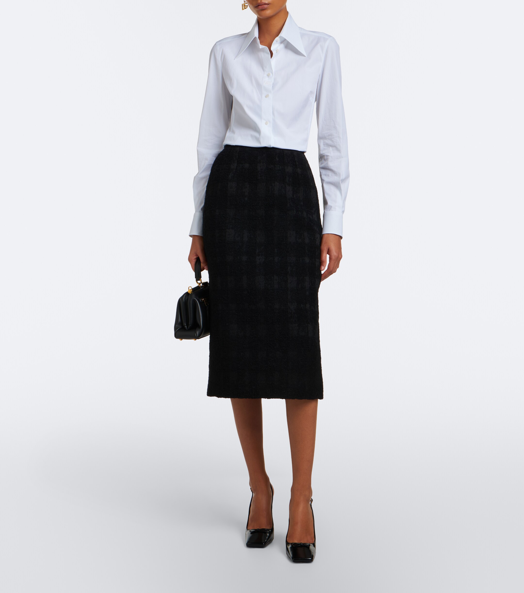 Dolce&Gabbana Dolce & Gabbana Checked bouclé pencil skirt