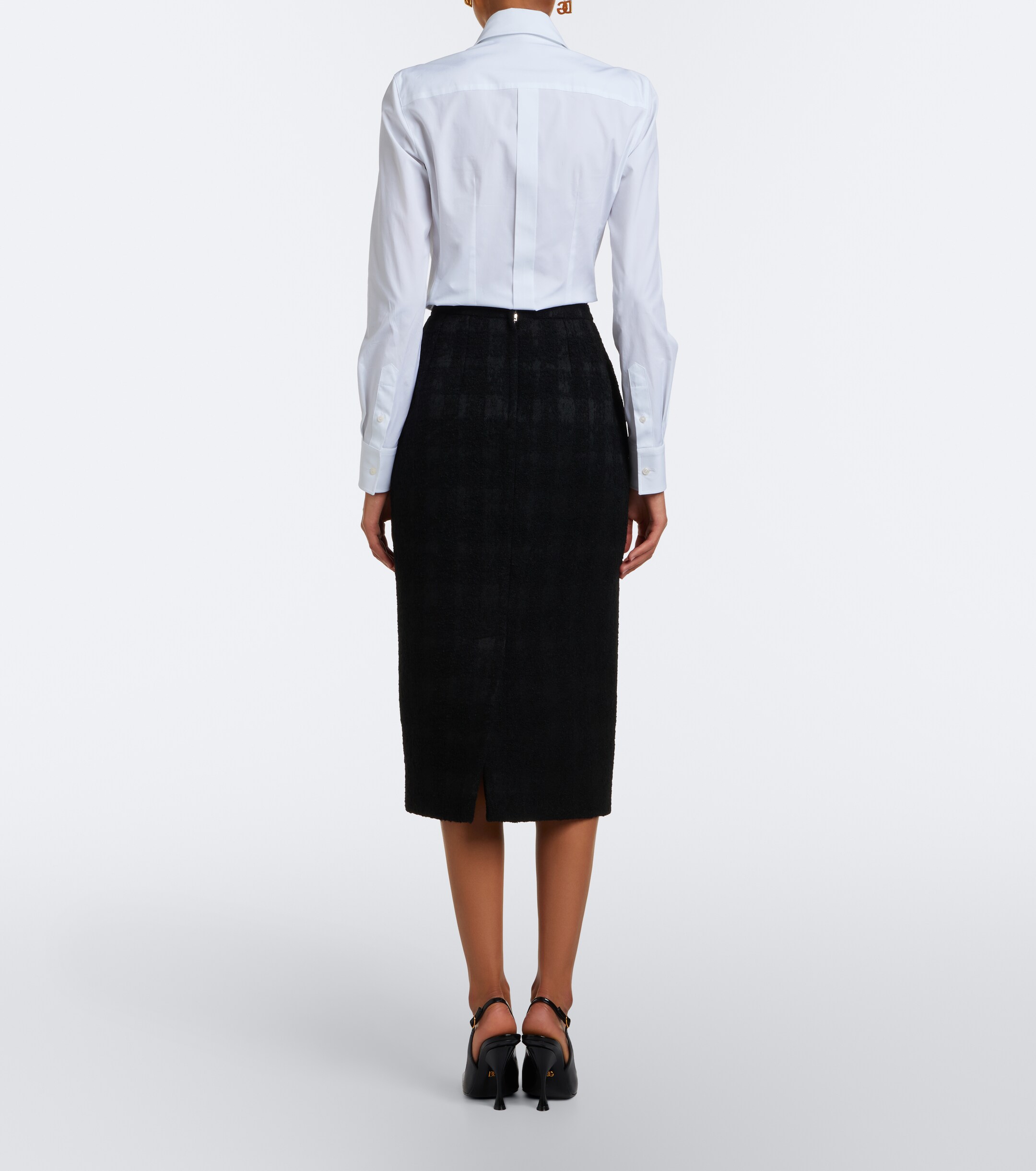 Dolce&Gabbana Dolce & Gabbana Checked bouclé pencil skirt