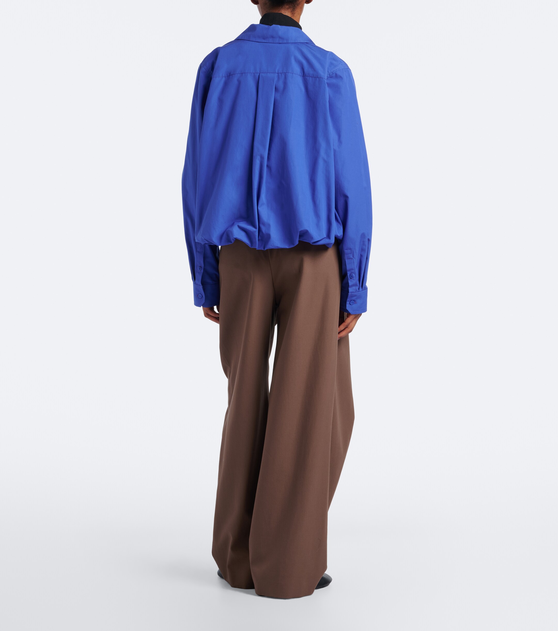Loewe Loewe Belted draped cotton wide-leg pants