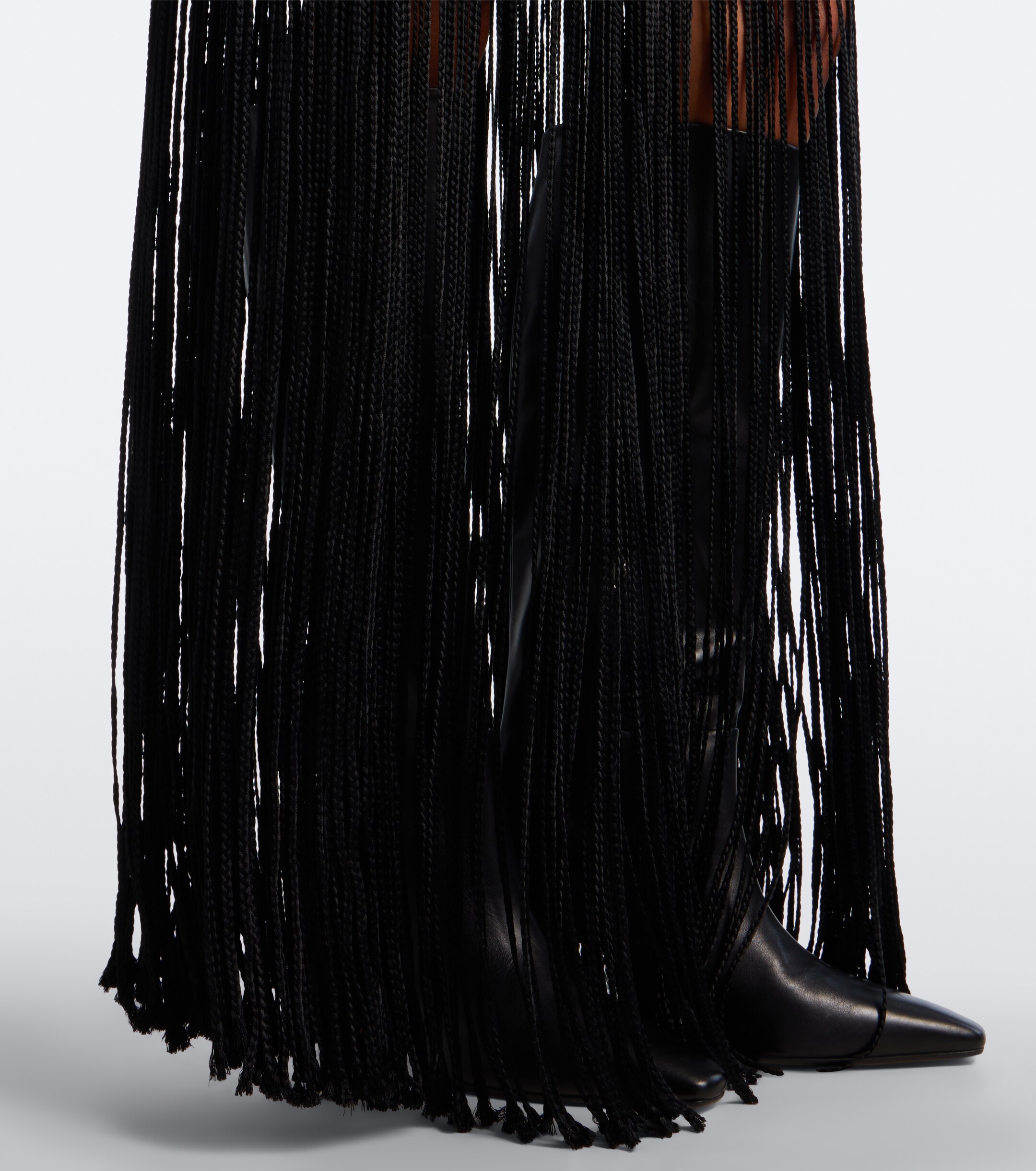 Xu Zhi Xu Zhi Braided embellished fringed miniskirt