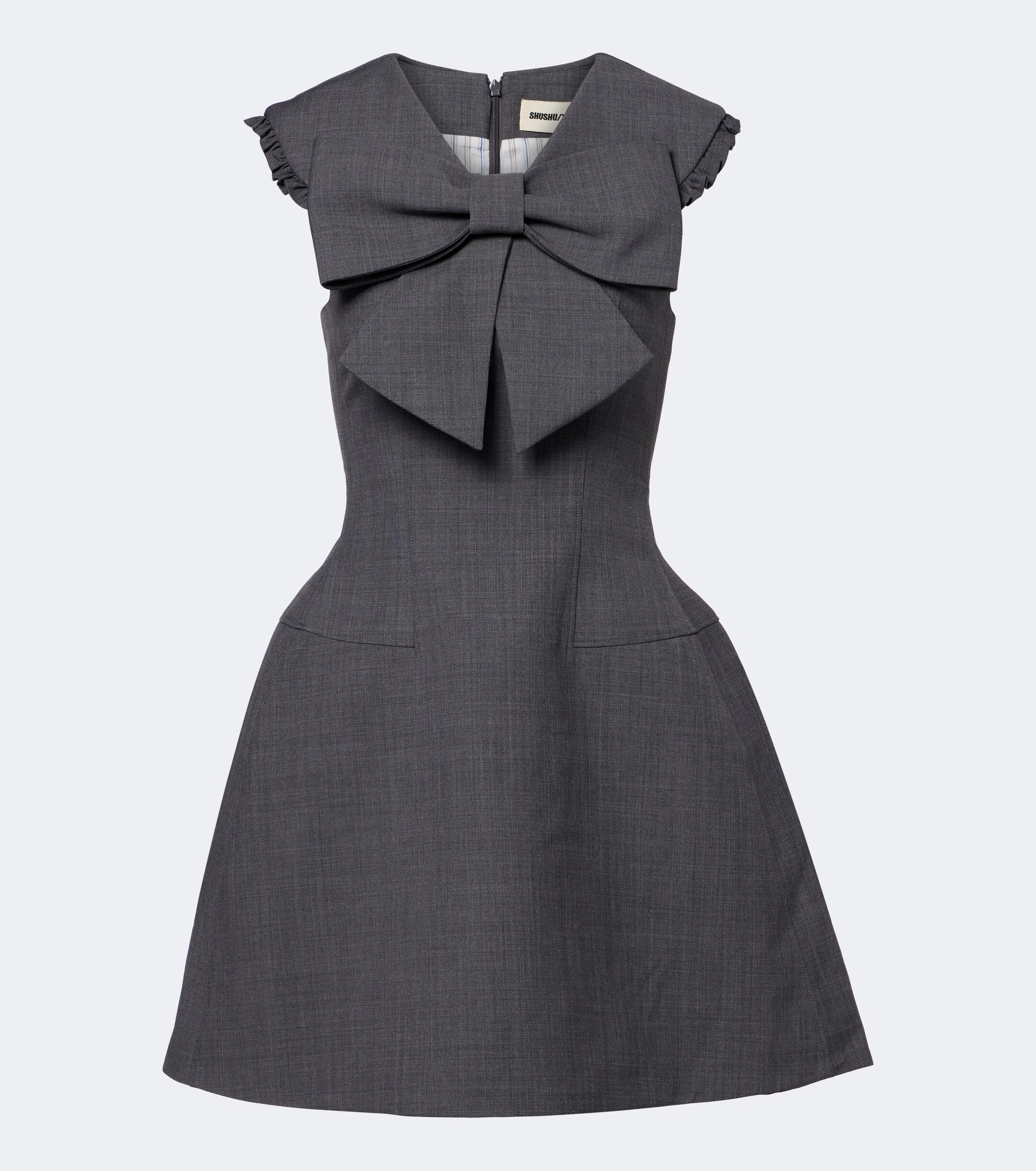 SHUSHU/TONG Shushu/Tong Bow-detail ruffled minidress