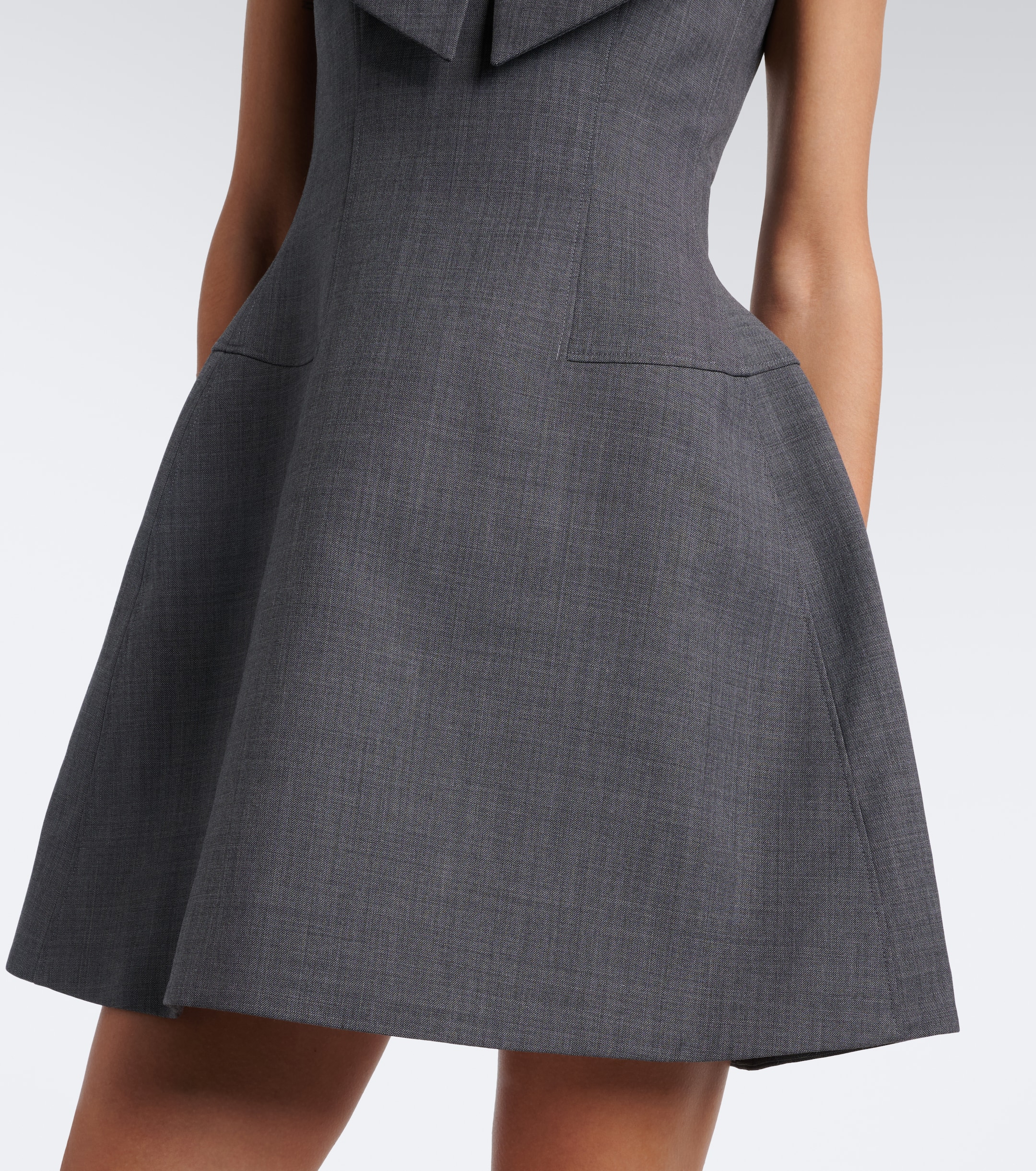 SHUSHU/TONG Shushu/Tong Bow-detail ruffled minidress
