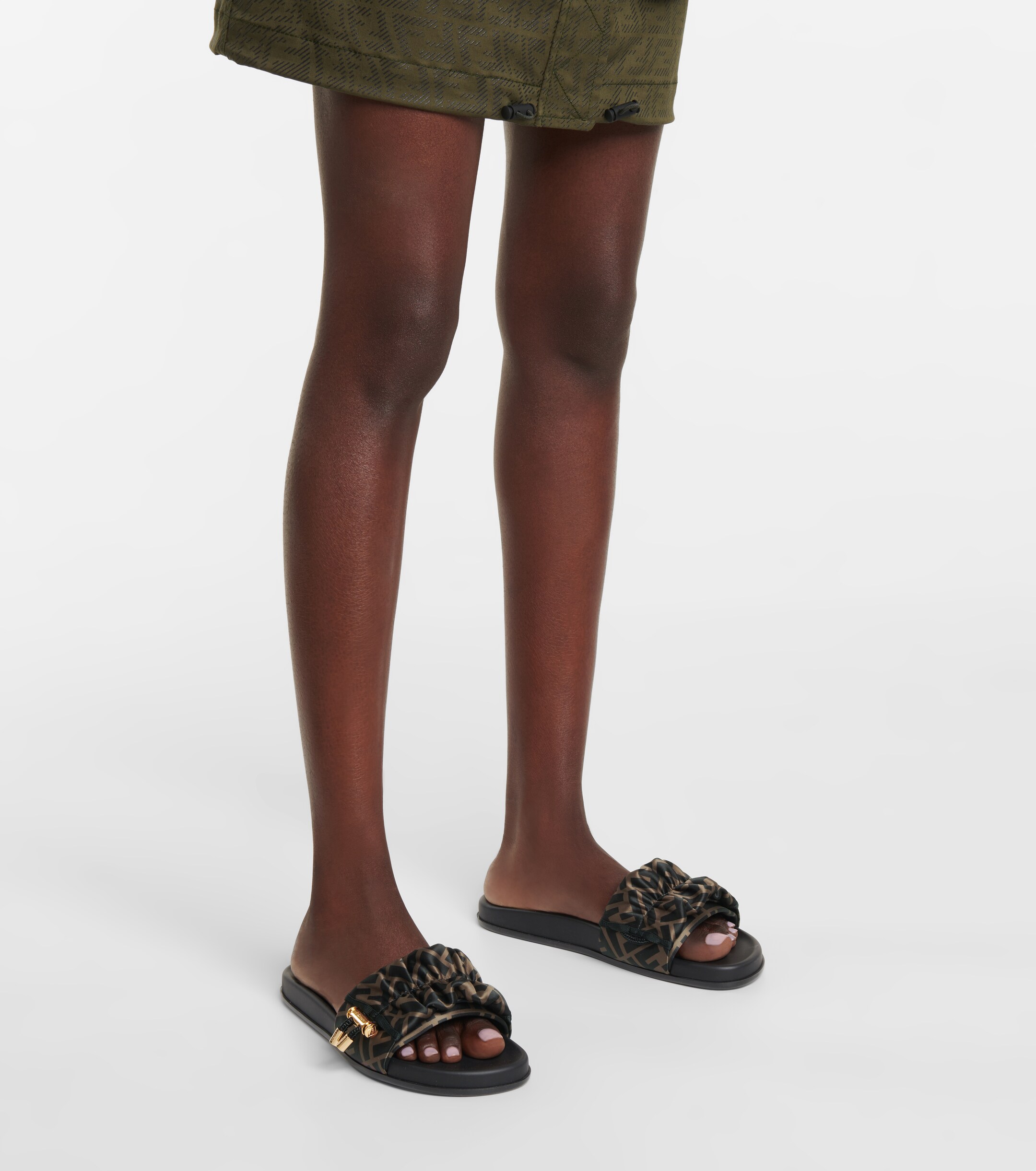 Fendi Fendi FF Vertigo satin slides