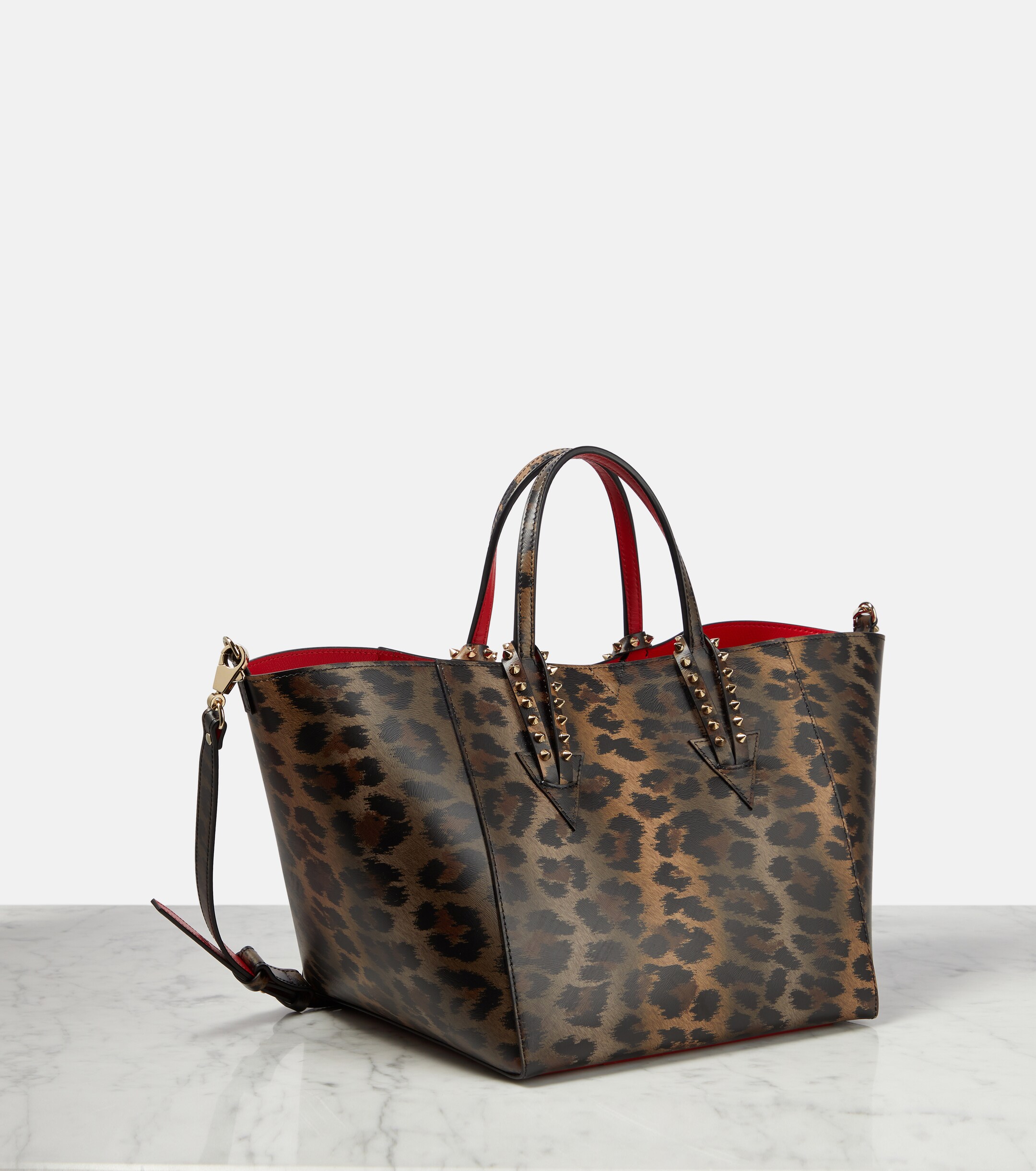 CHRISTIAN LOUBOUTIN Cabachic Small leopard-print tote bag
