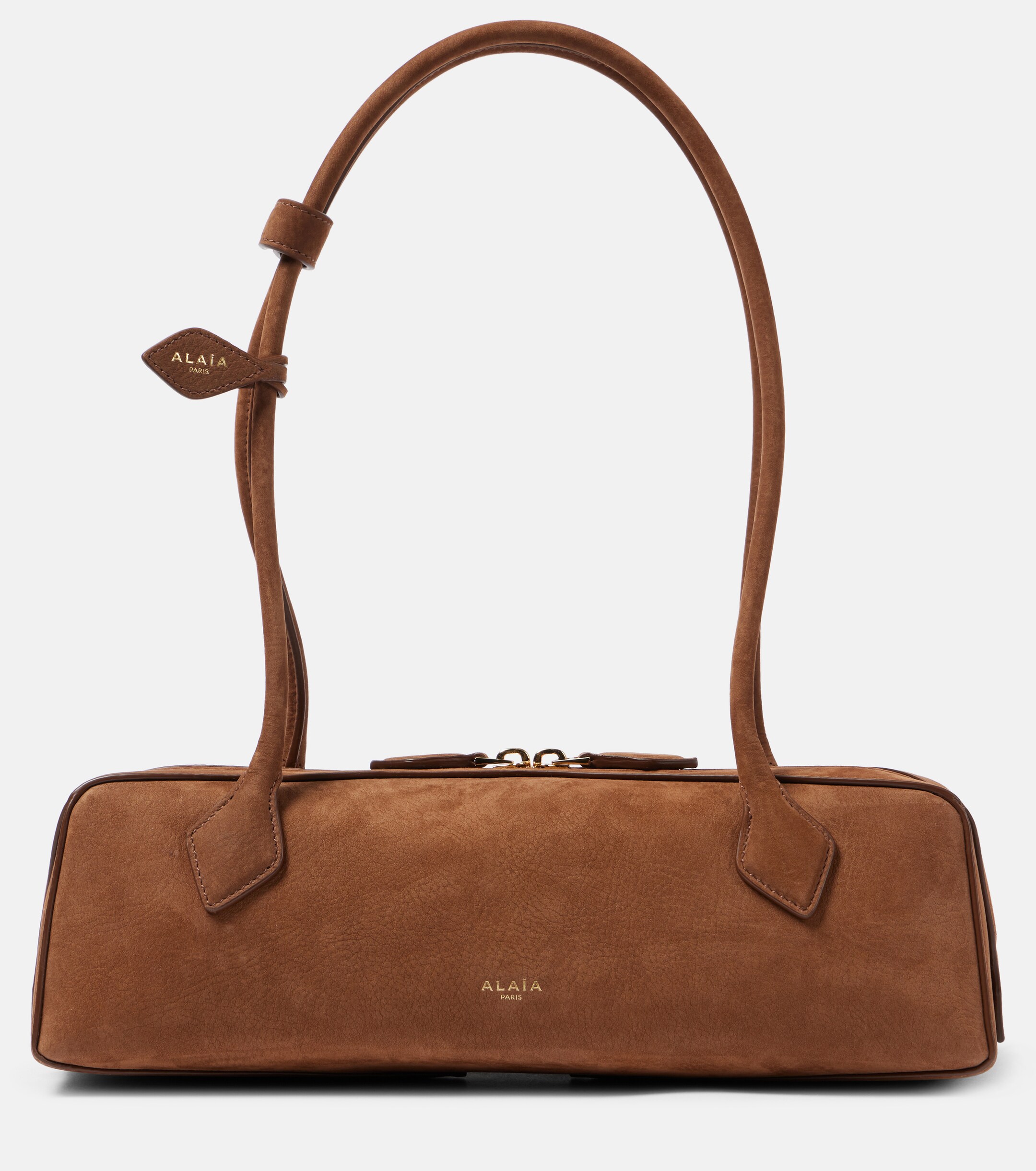 Alaïa Le Teckel Medium suede shoulder bag