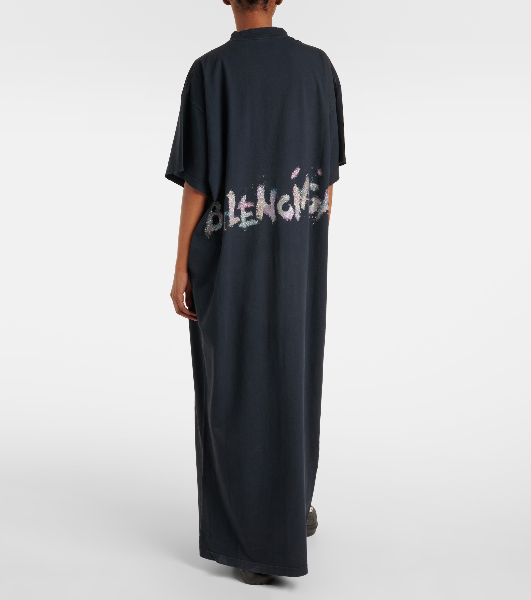 Balenciaga - Logo cotton jersey T-shirt dress | Plush