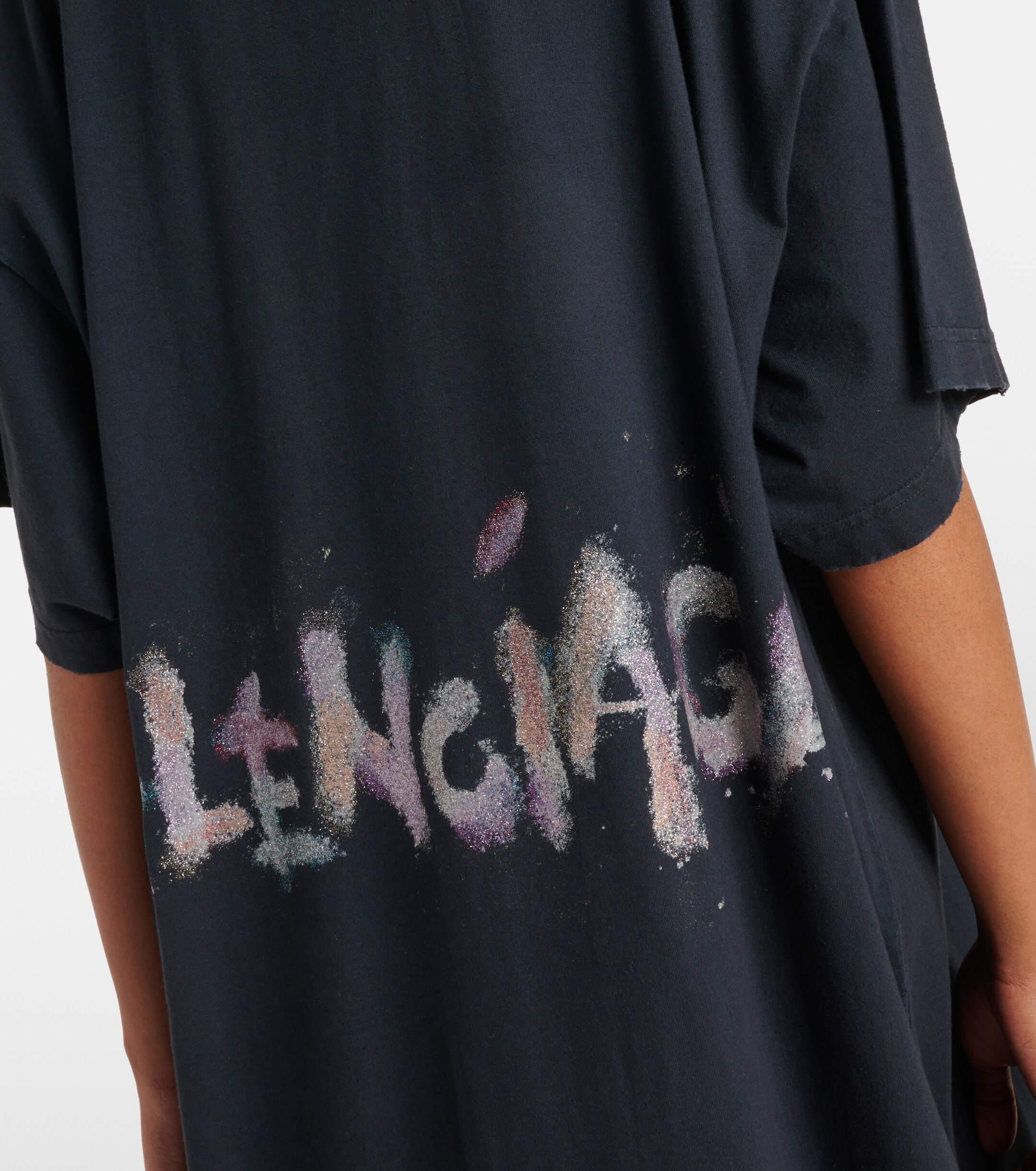 Balenciaga - Logo cotton jersey T-shirt dress | Plush