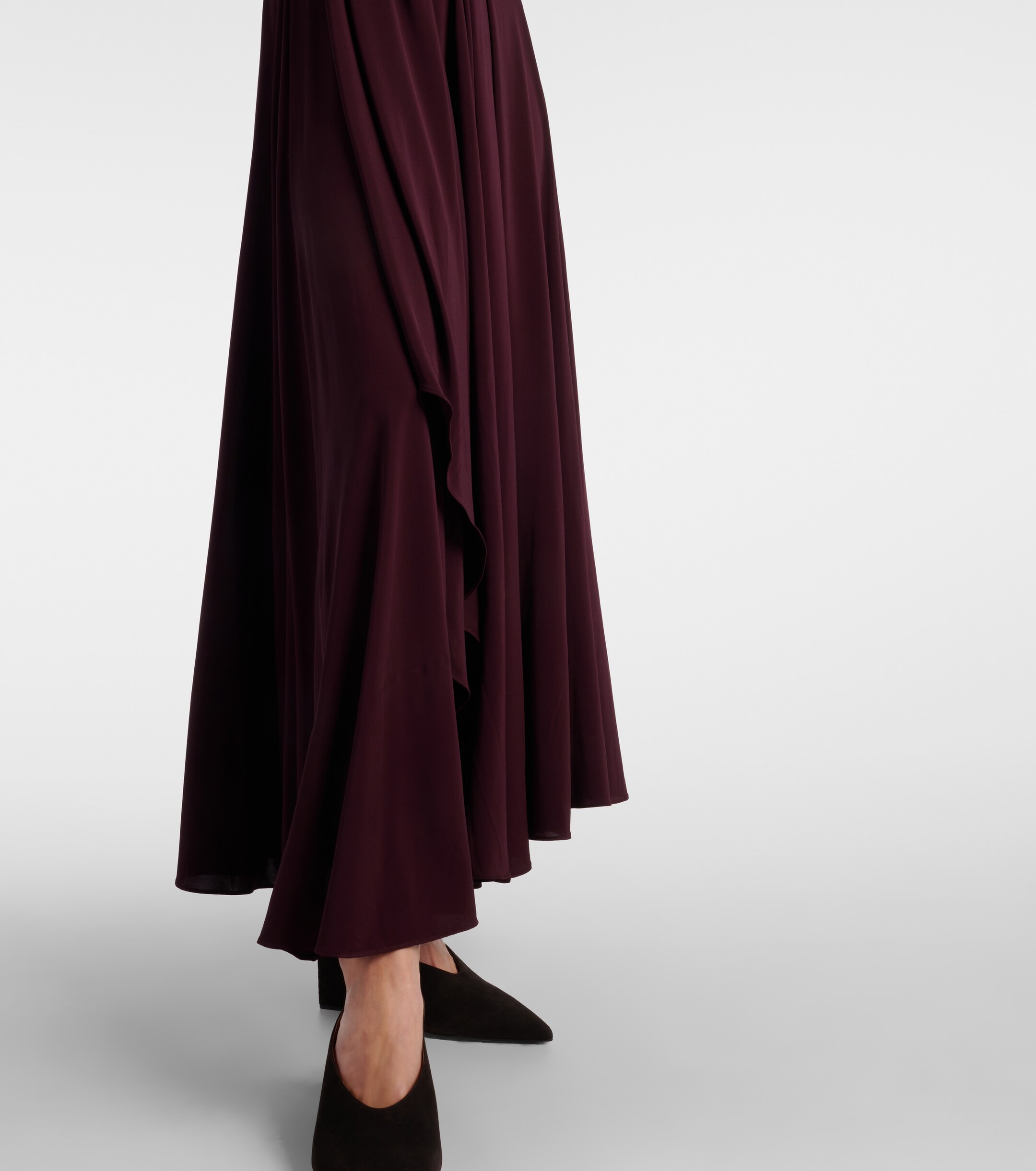 Alaïa Draped halterneck jersey maxi dress