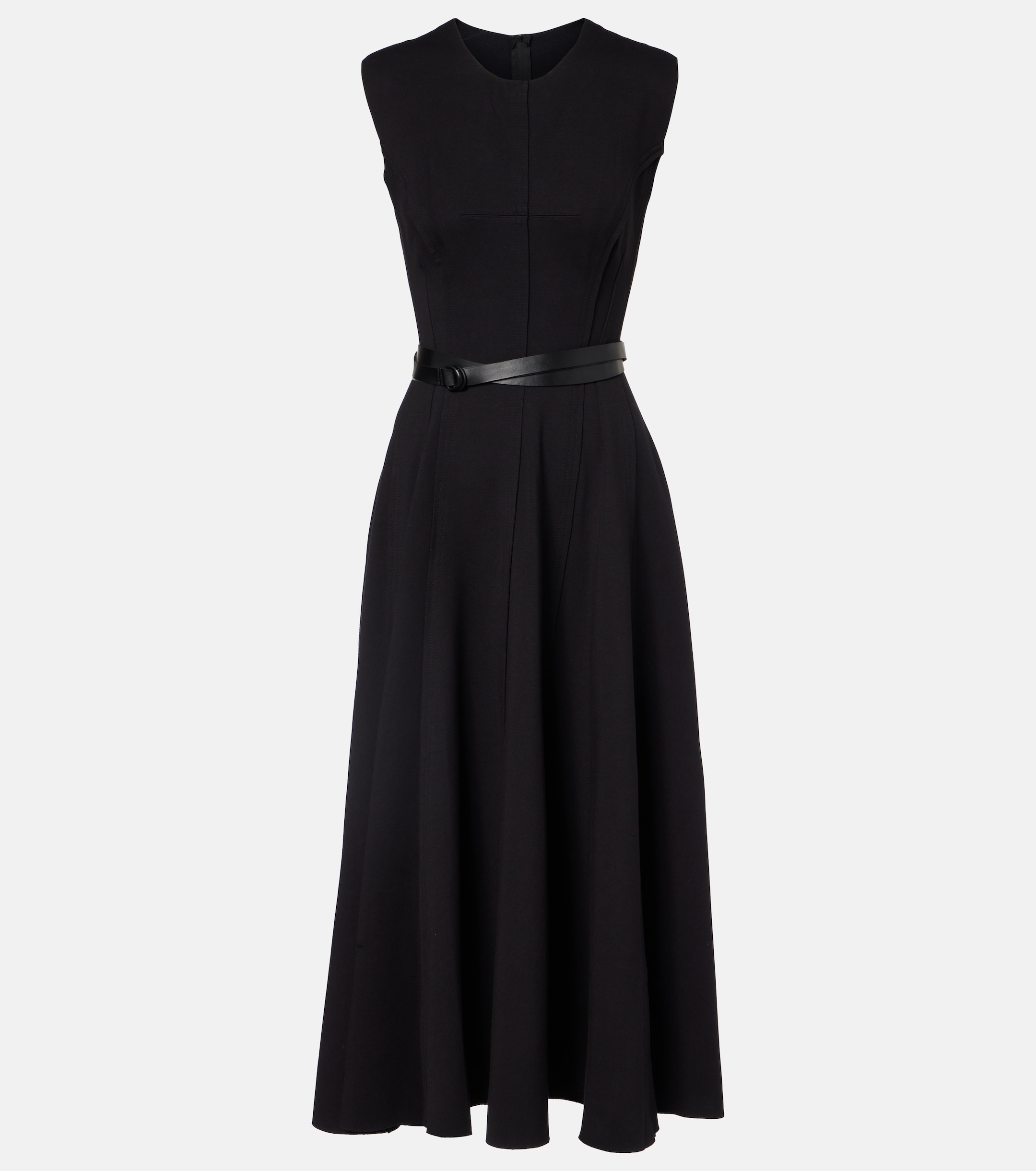 norma kamali belted checked midi dress Norma Kamali Checked Midi Dress In Black - 30% Off