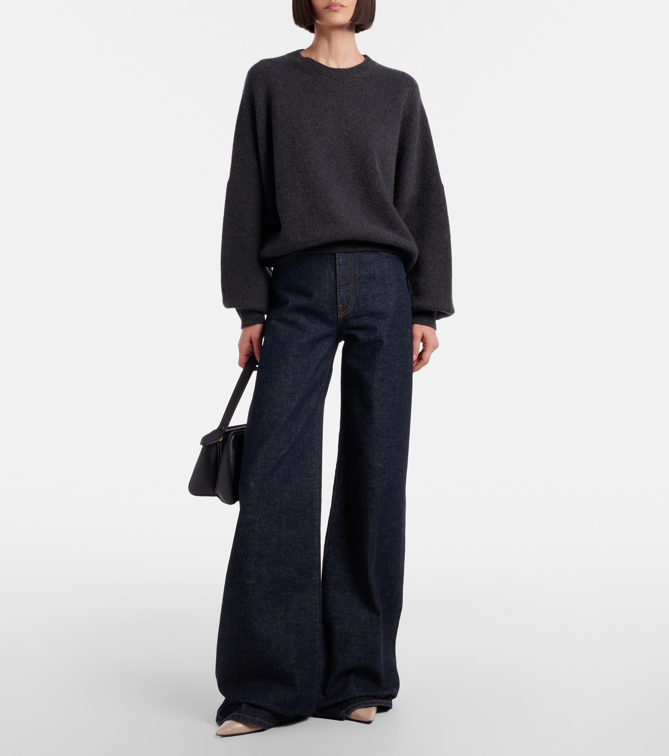 KHAITE Dane high-rise wide-leg jeans