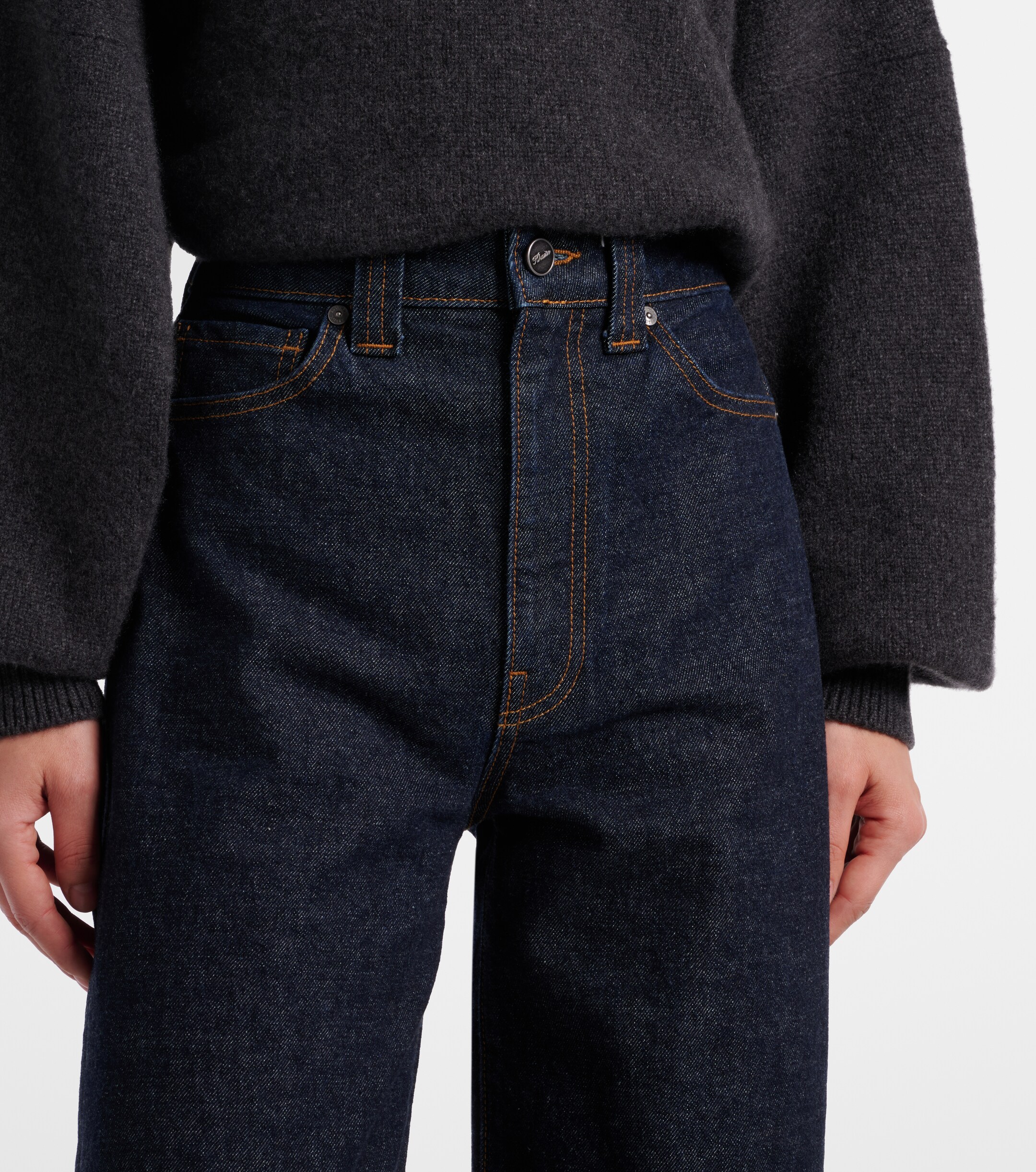 KHAITE Dane high-rise wide-leg jeans