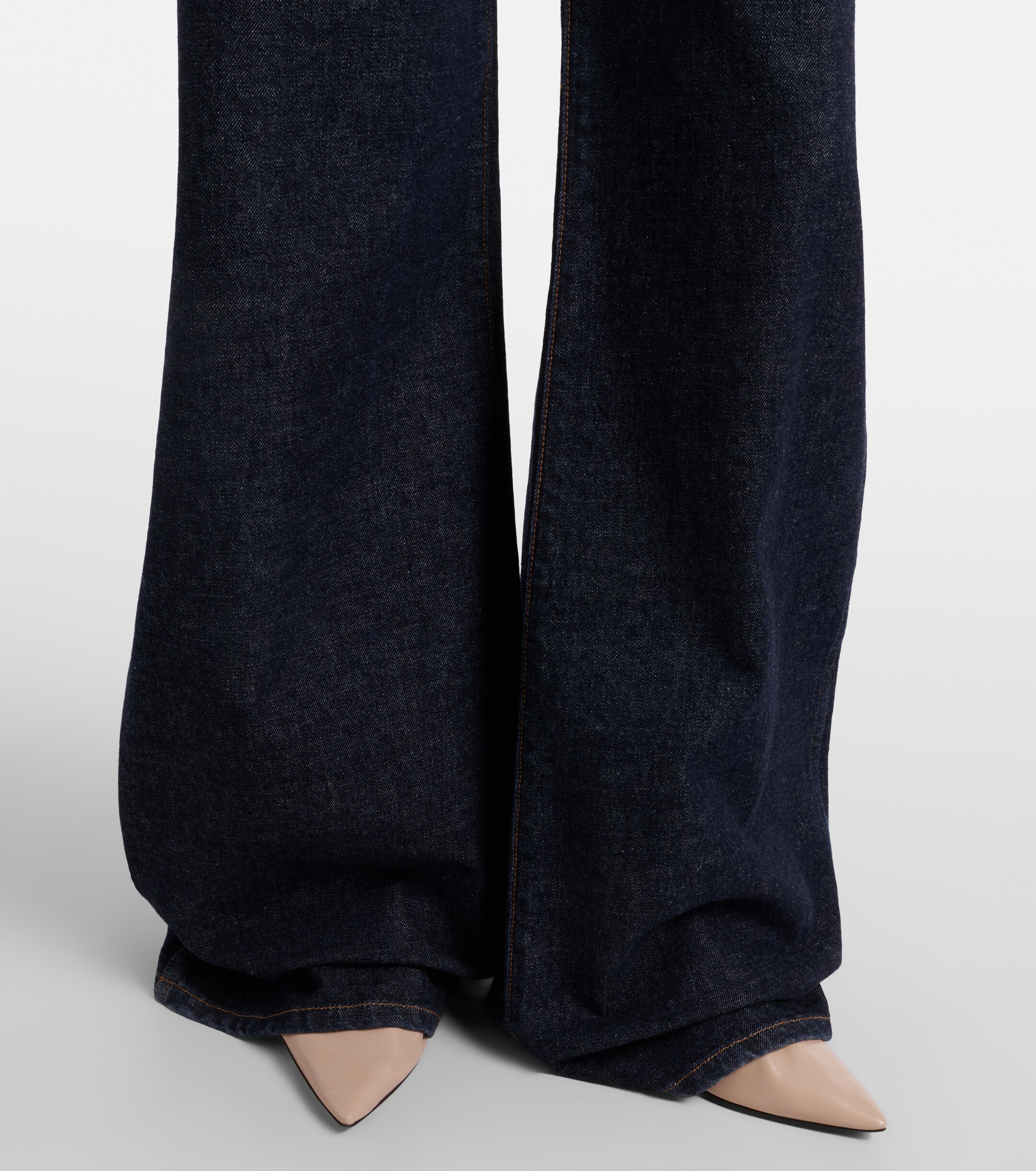 KHAITE Dane high-rise wide-leg jeans