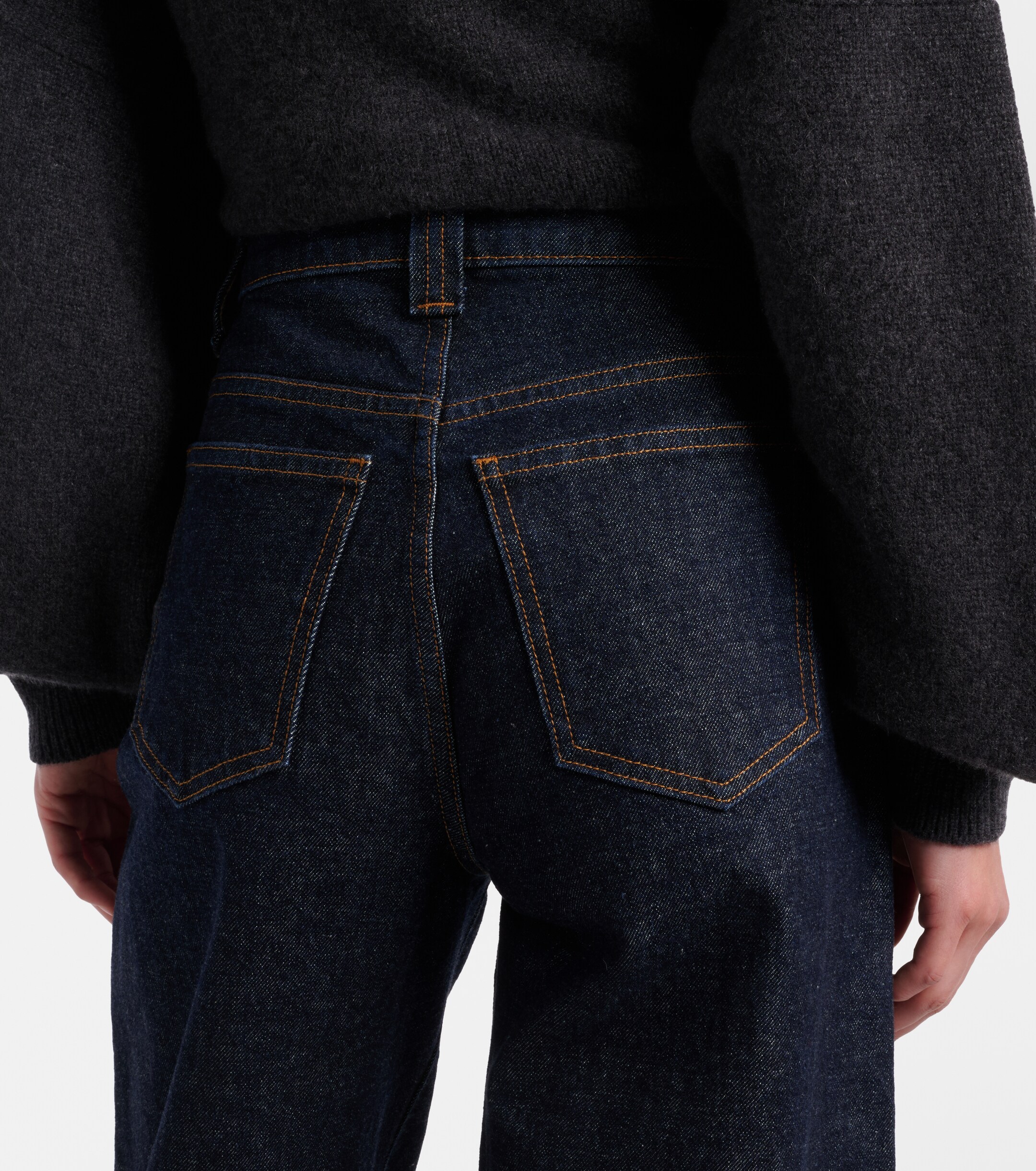 KHAITE Dane high-rise wide-leg jeans