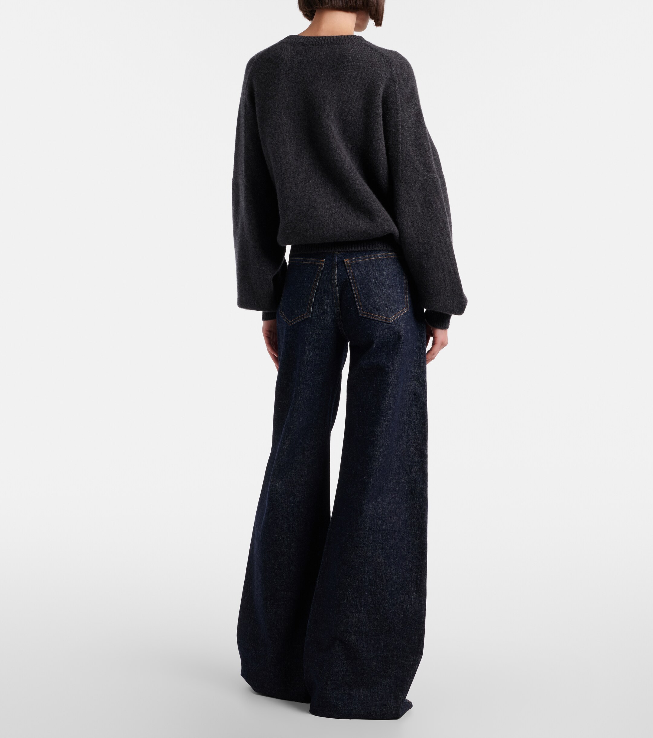KHAITE Dane high-rise wide-leg jeans