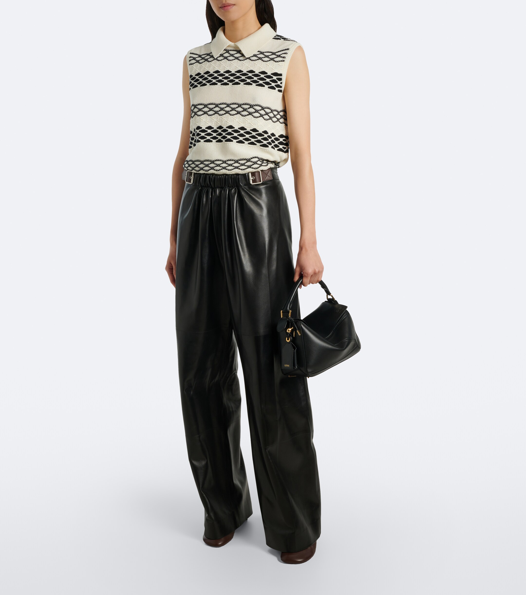 Loewe Featherlight Puzzle Large leather top-handle bag