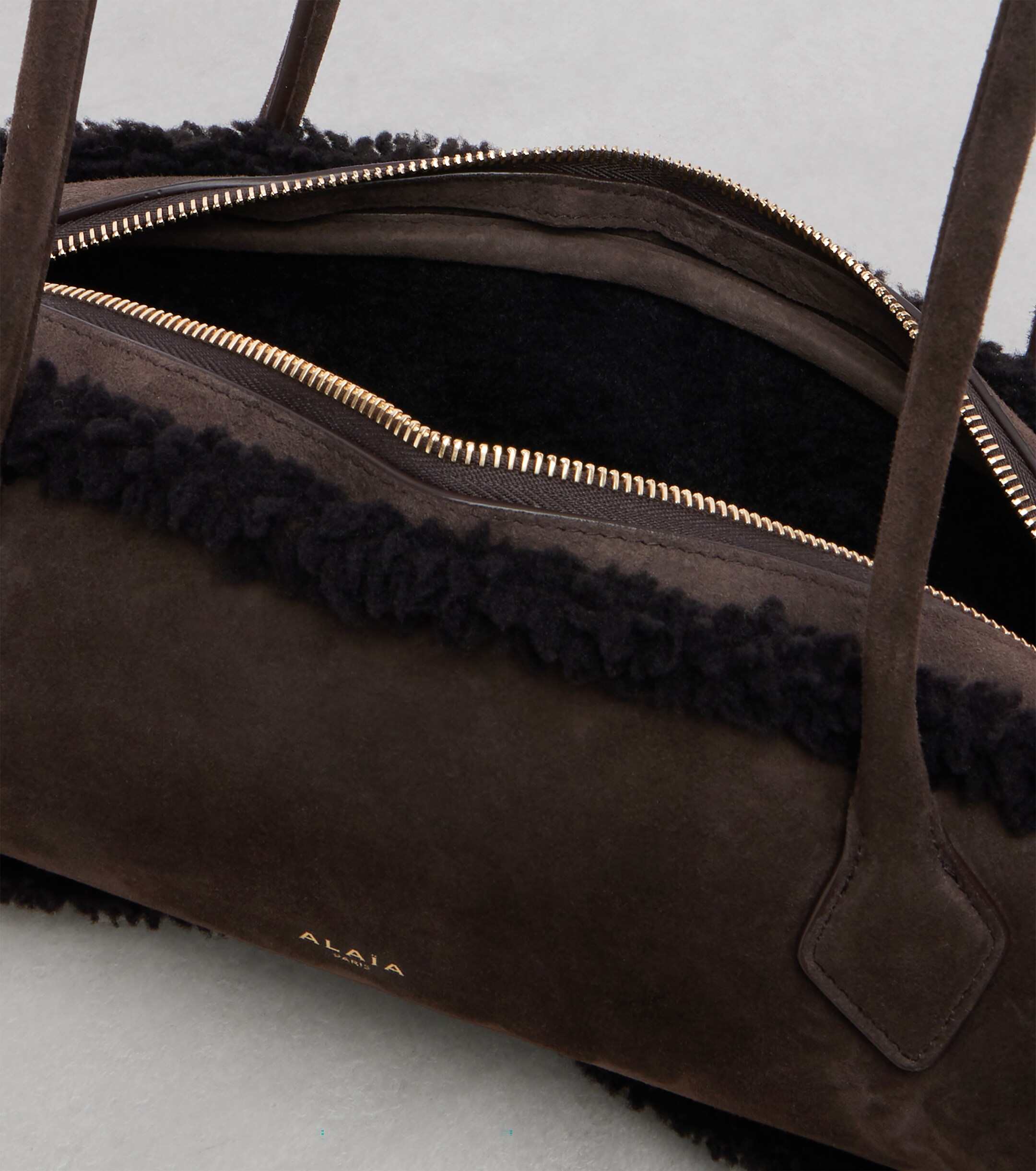 Alaïa Le Teckel Medium suede shoulder bag
