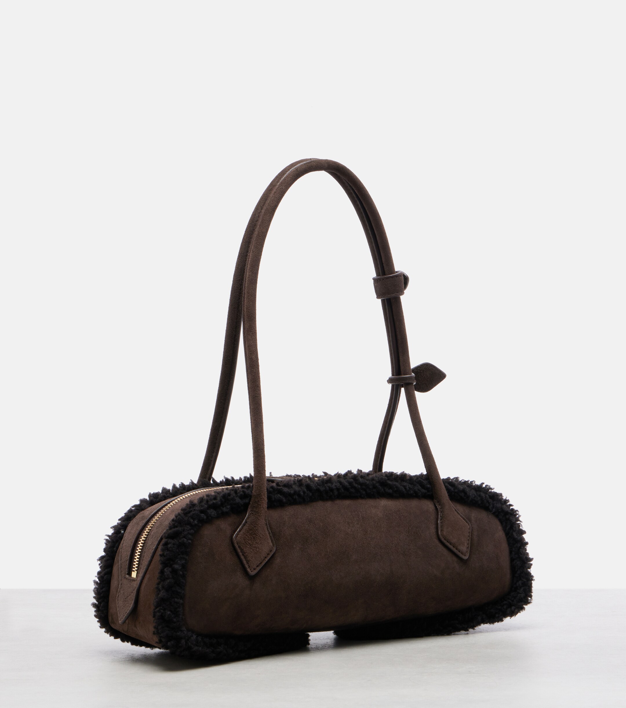 Alaïa Le Teckel Medium suede shoulder bag