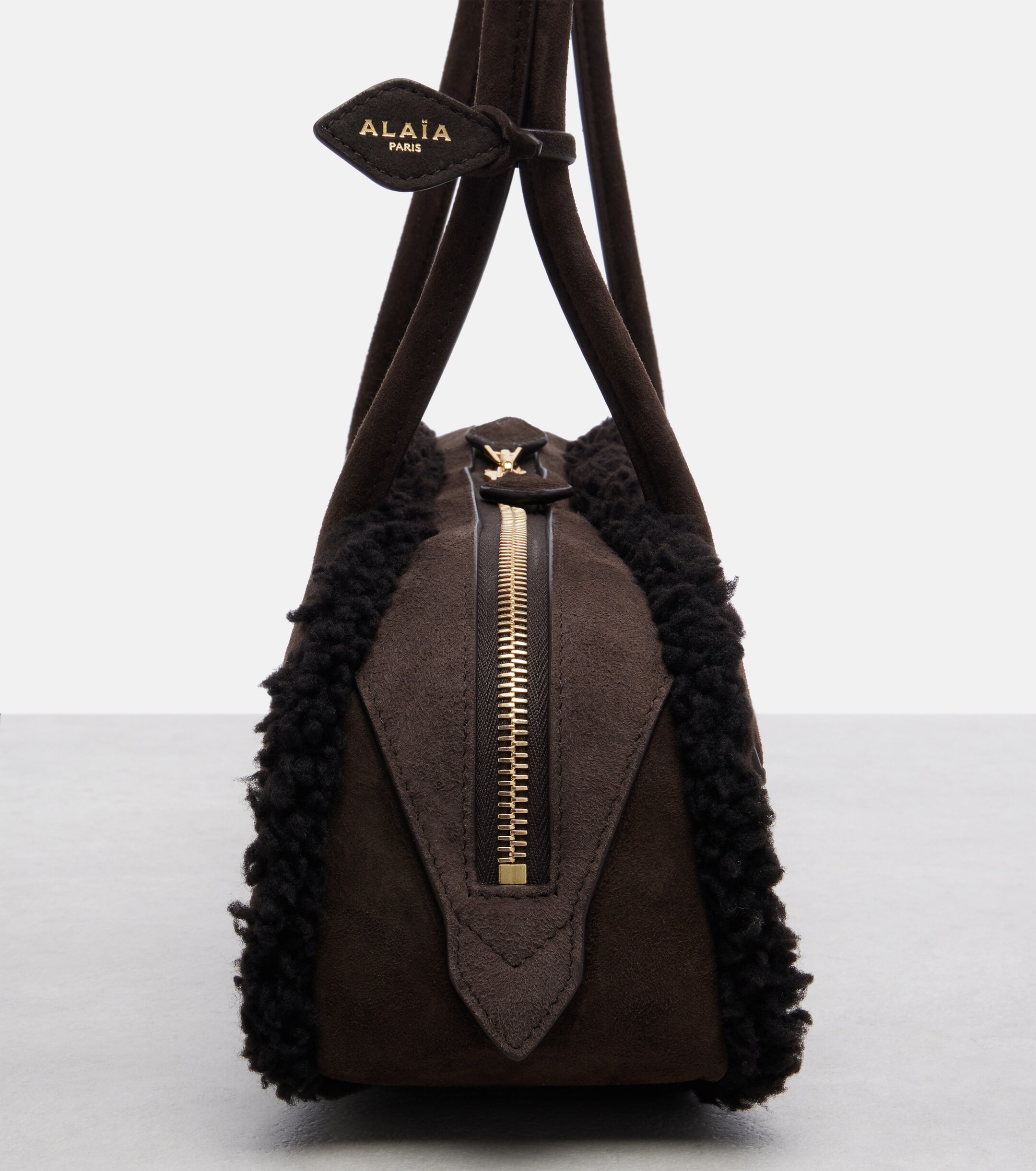 Alaïa Le Teckel Medium suede shoulder bag