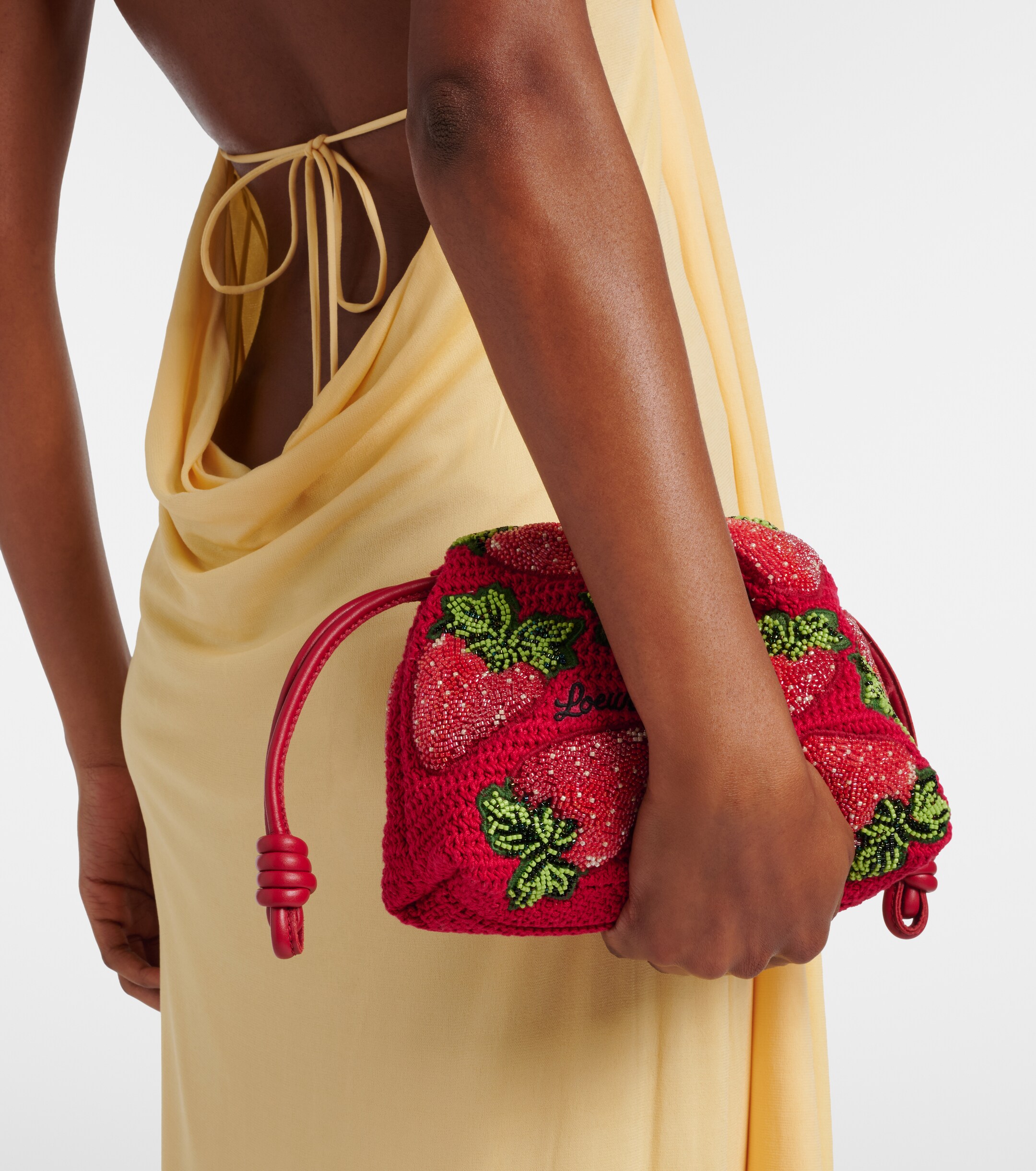 Loewe Paula's Ibiza Flamenco Mini beaded clutch