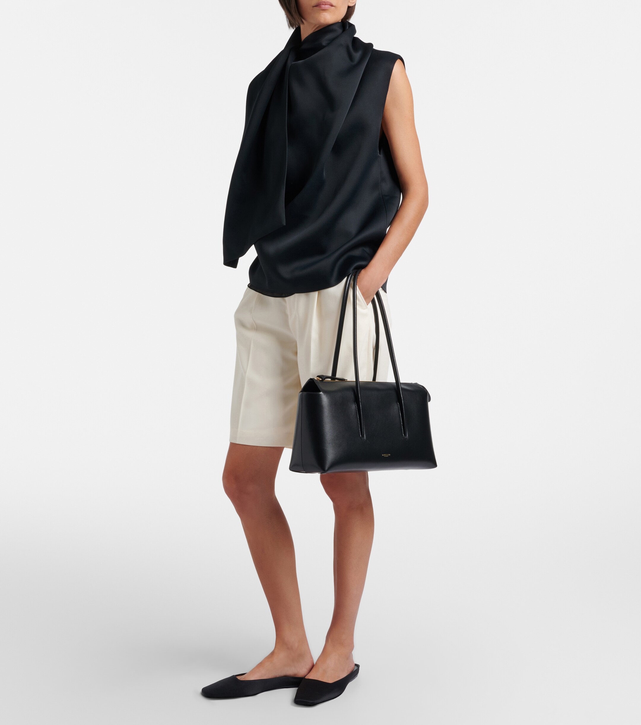 DeMellier Stockholm Medium leather shoulder bag thumbnail