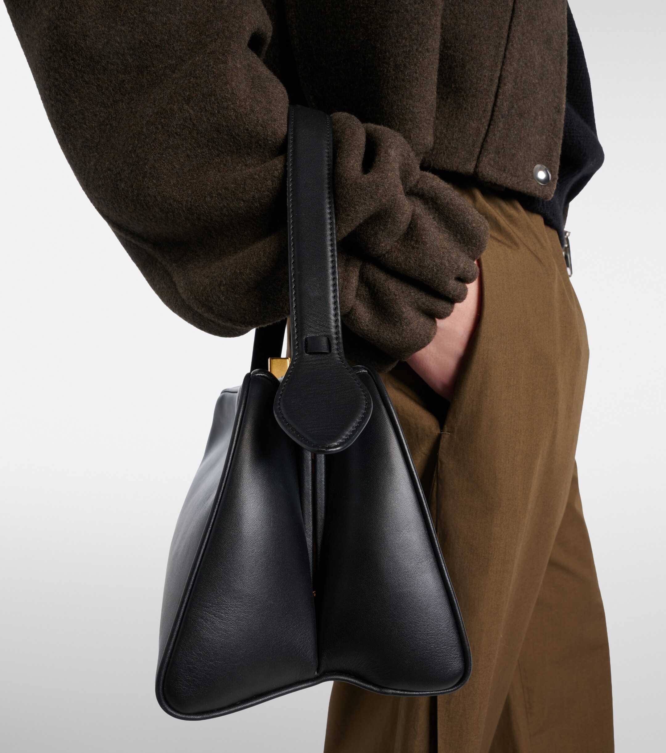 KHAITE Cate leather top-handle bag