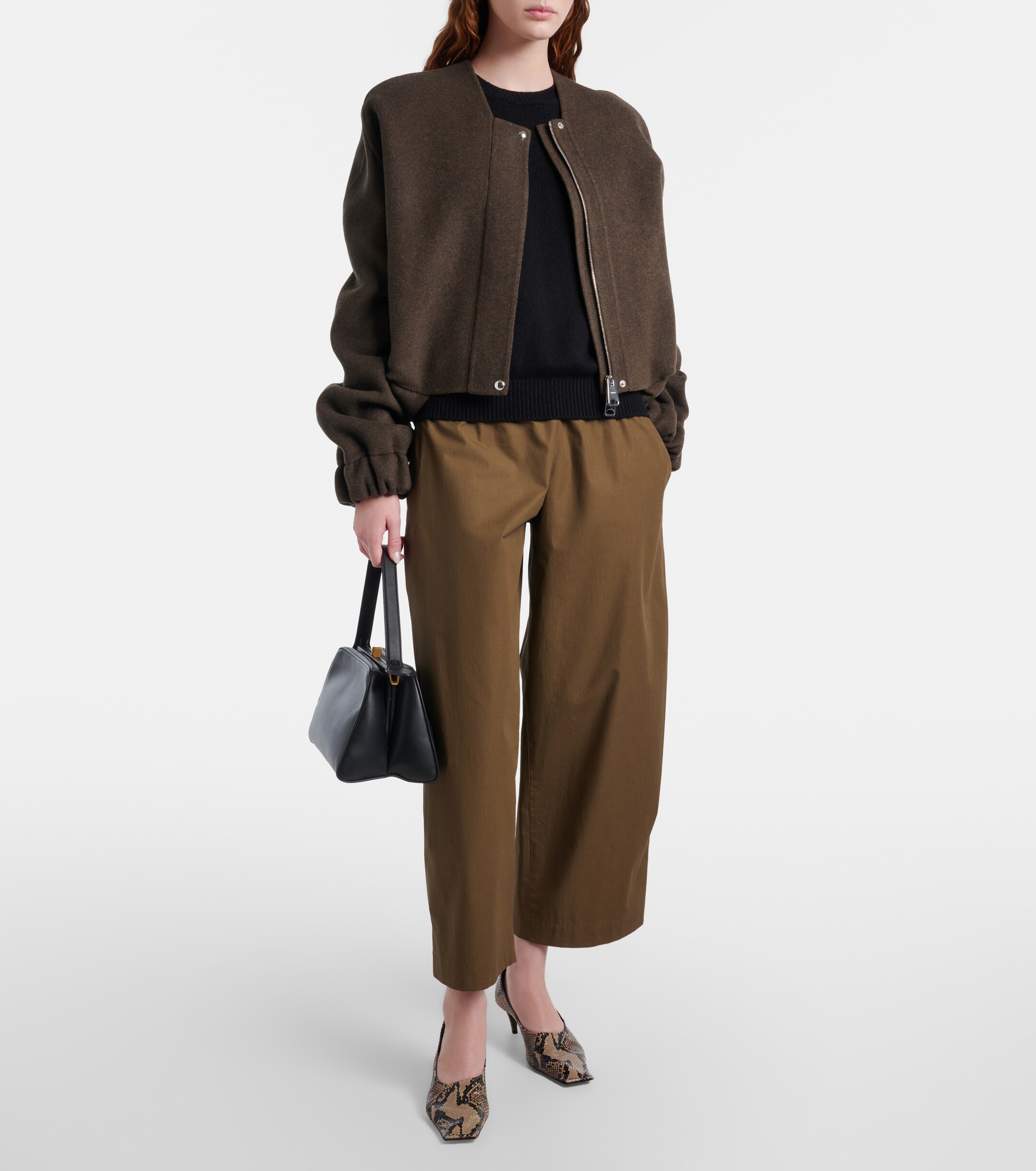 KHAITE Cate leather top-handle bag