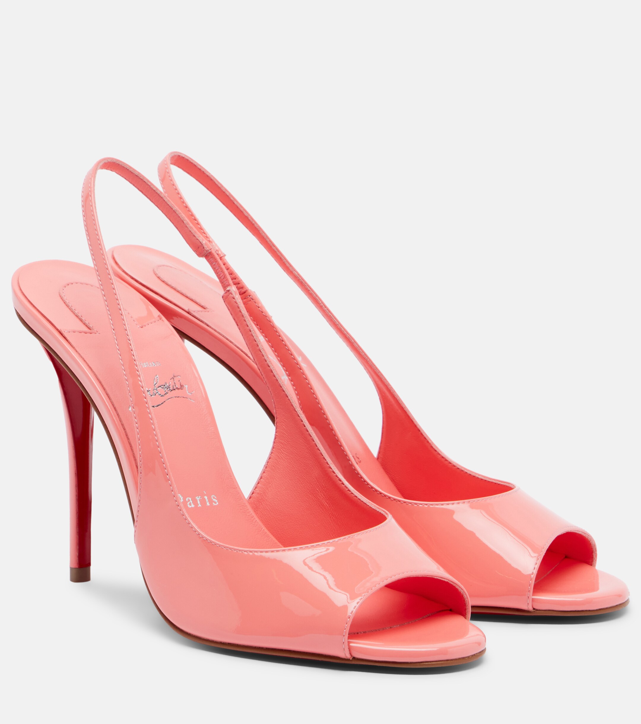 CHRISTIAN LOUBOUTIN Christian Louboutin Miss Z patent leather slingback sandals