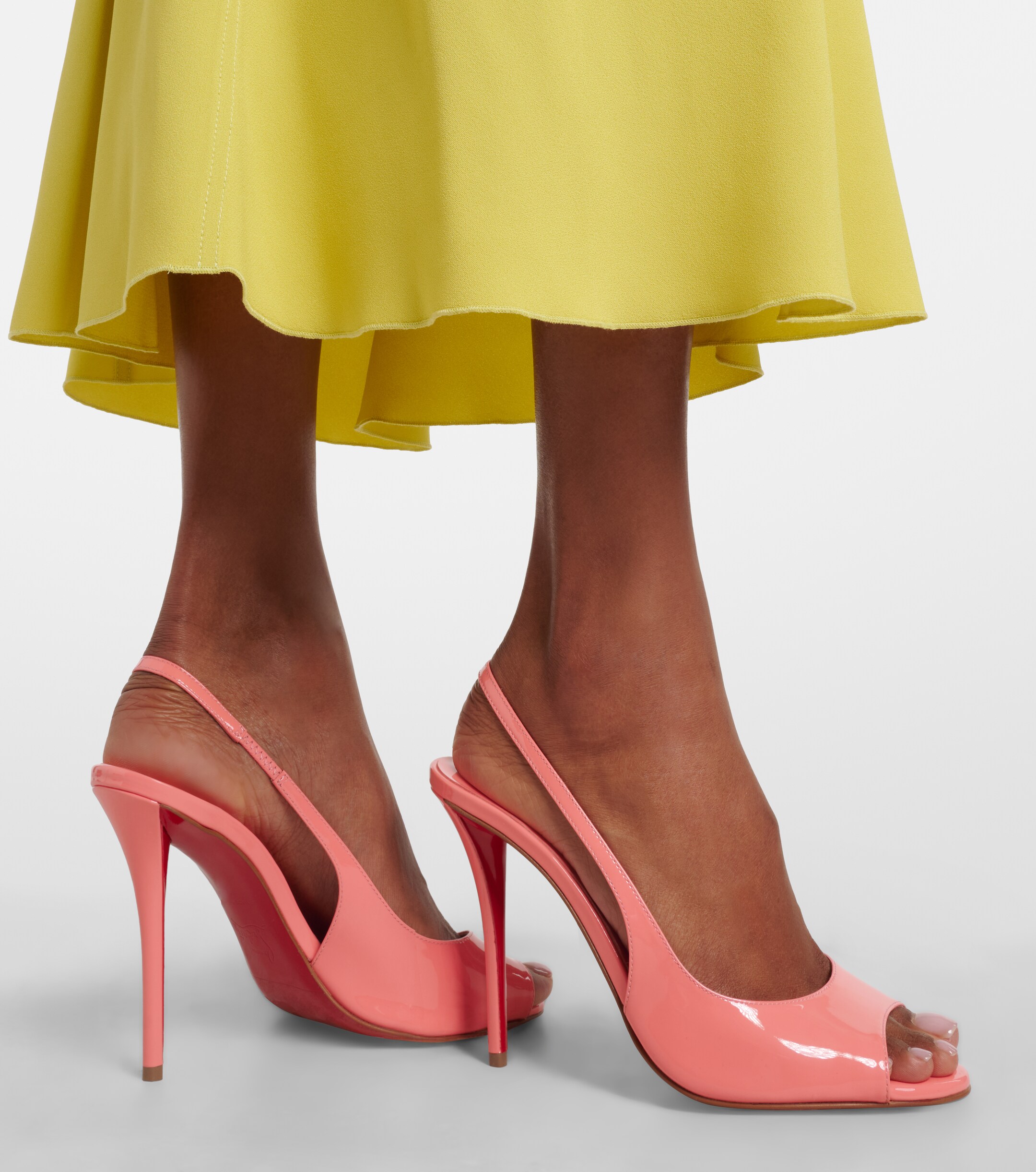 CHRISTIAN LOUBOUTIN Christian Louboutin Miss Z patent leather slingback sandals