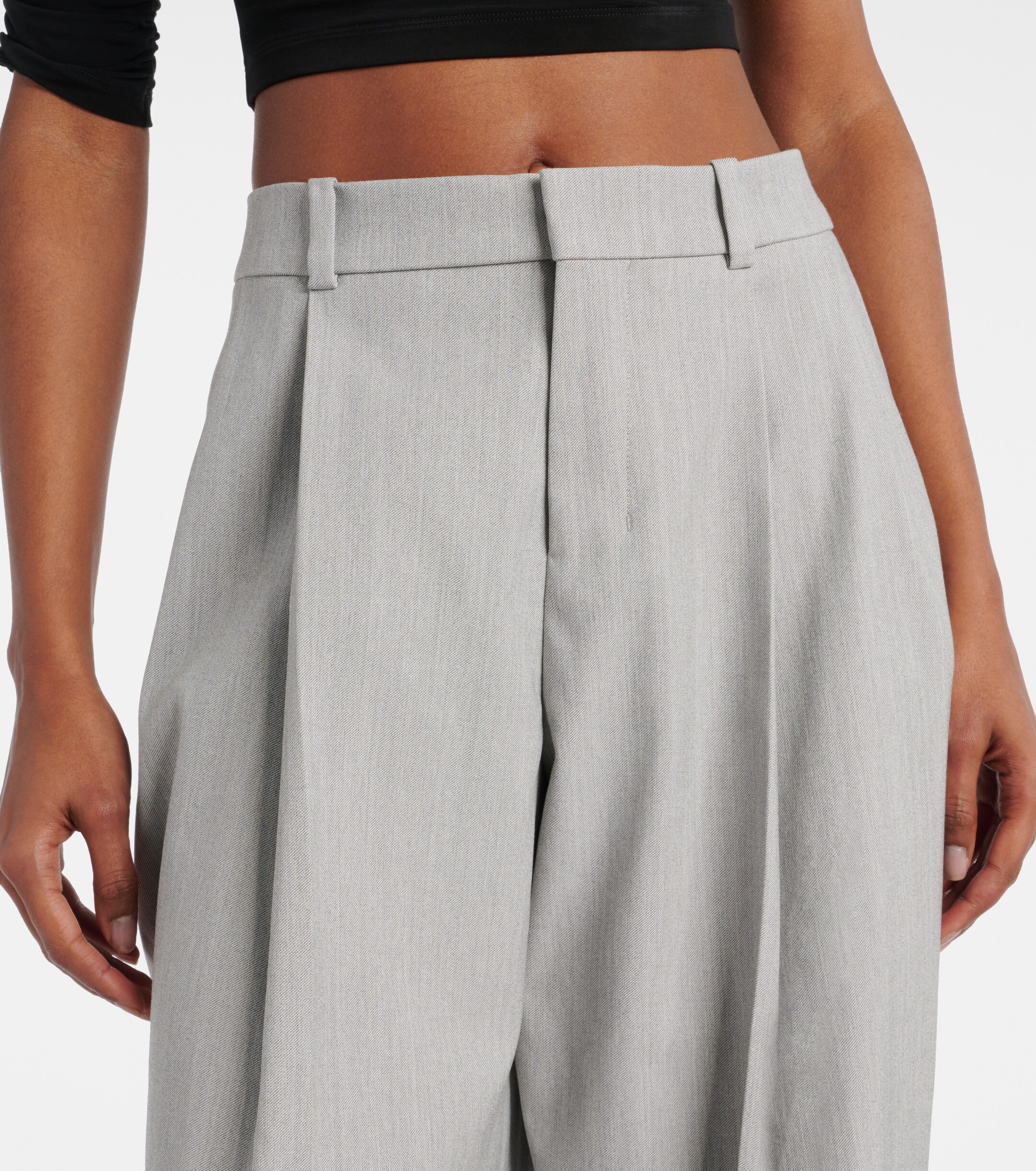 Jacquemus Curzio mid-rise jersey wide-leg pants