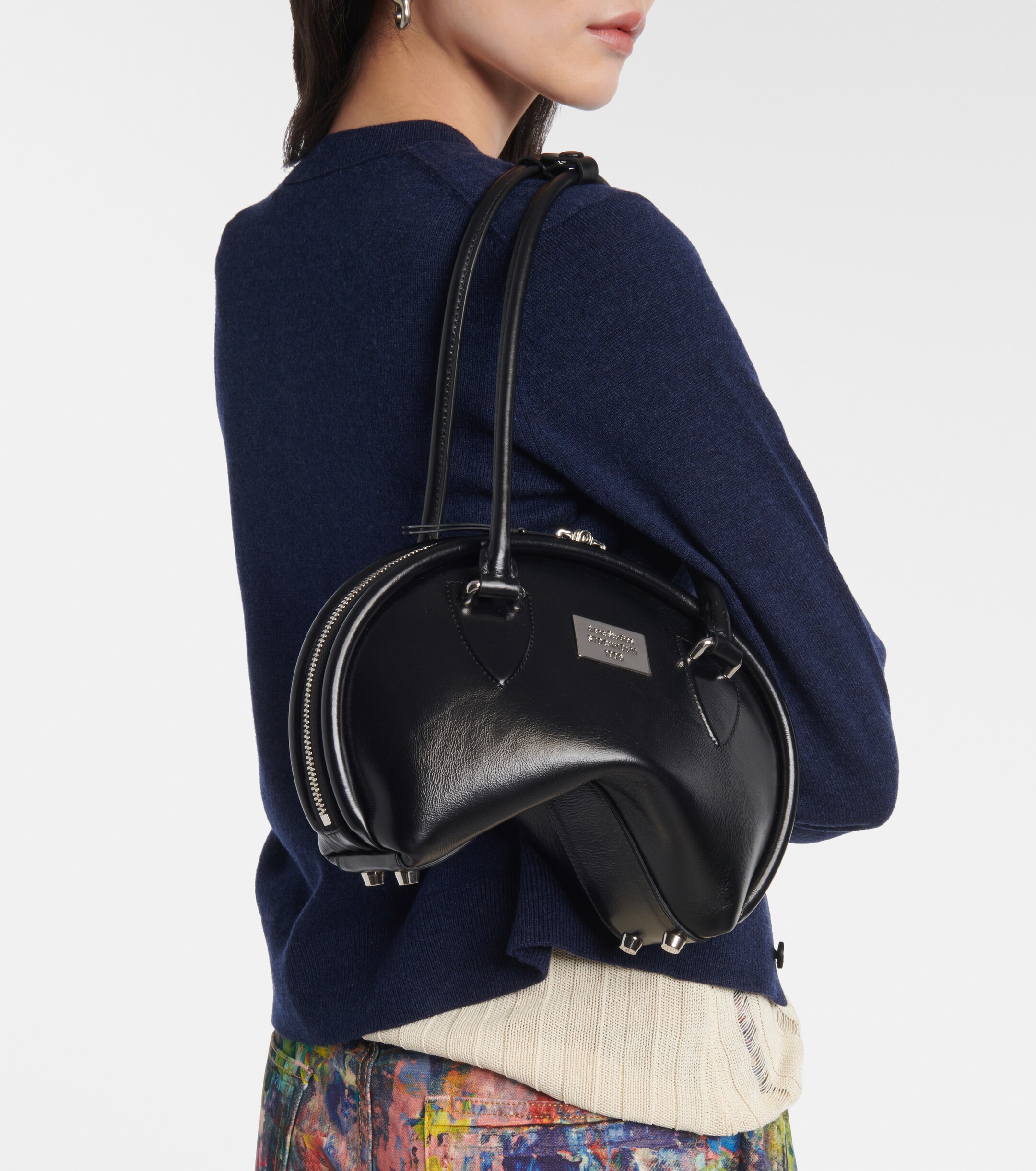 Acne Studios Bowlina Mini leather shoulder bag