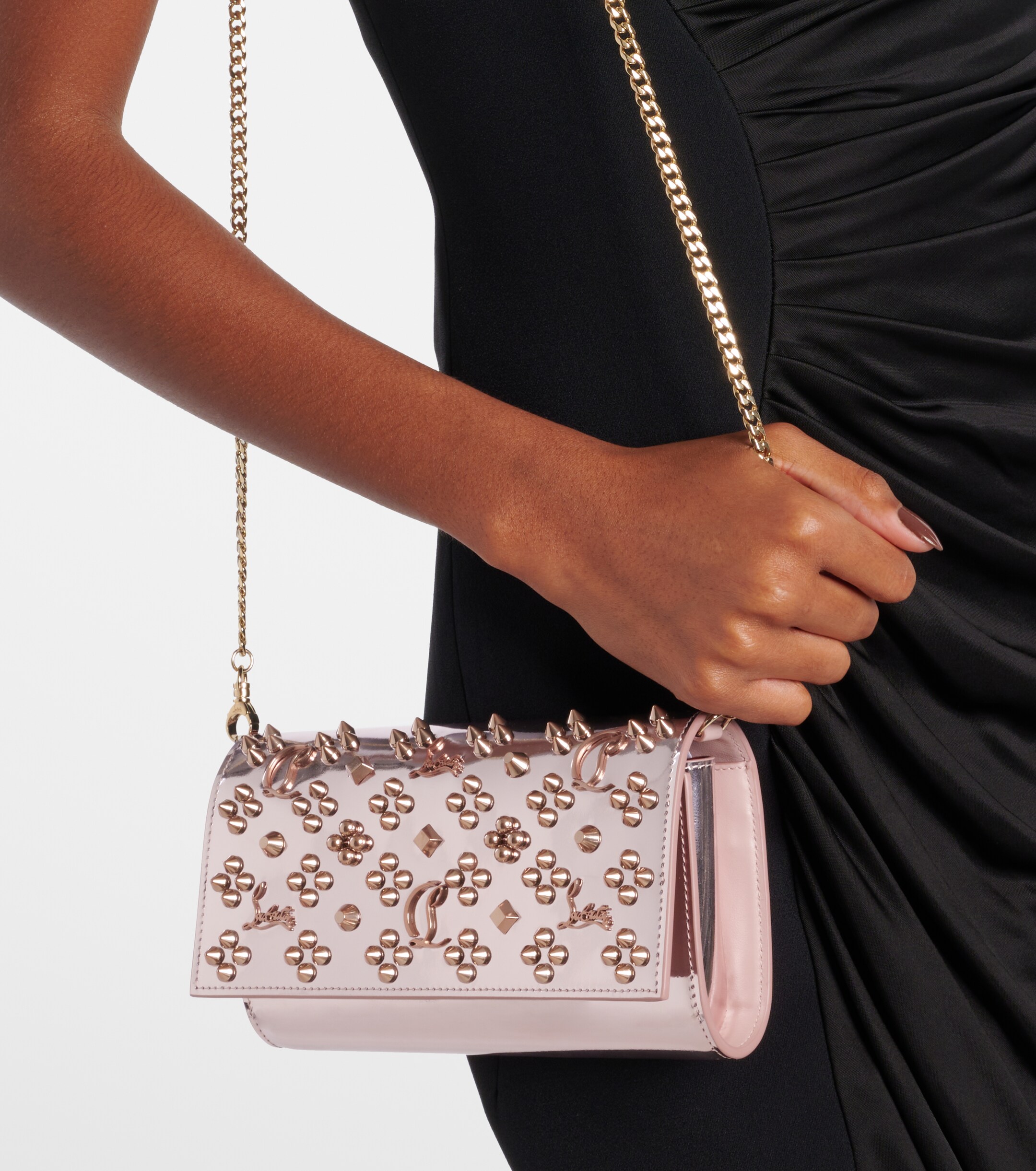 CHRISTIAN LOUBOUTIN Paloma embellished leather clutch