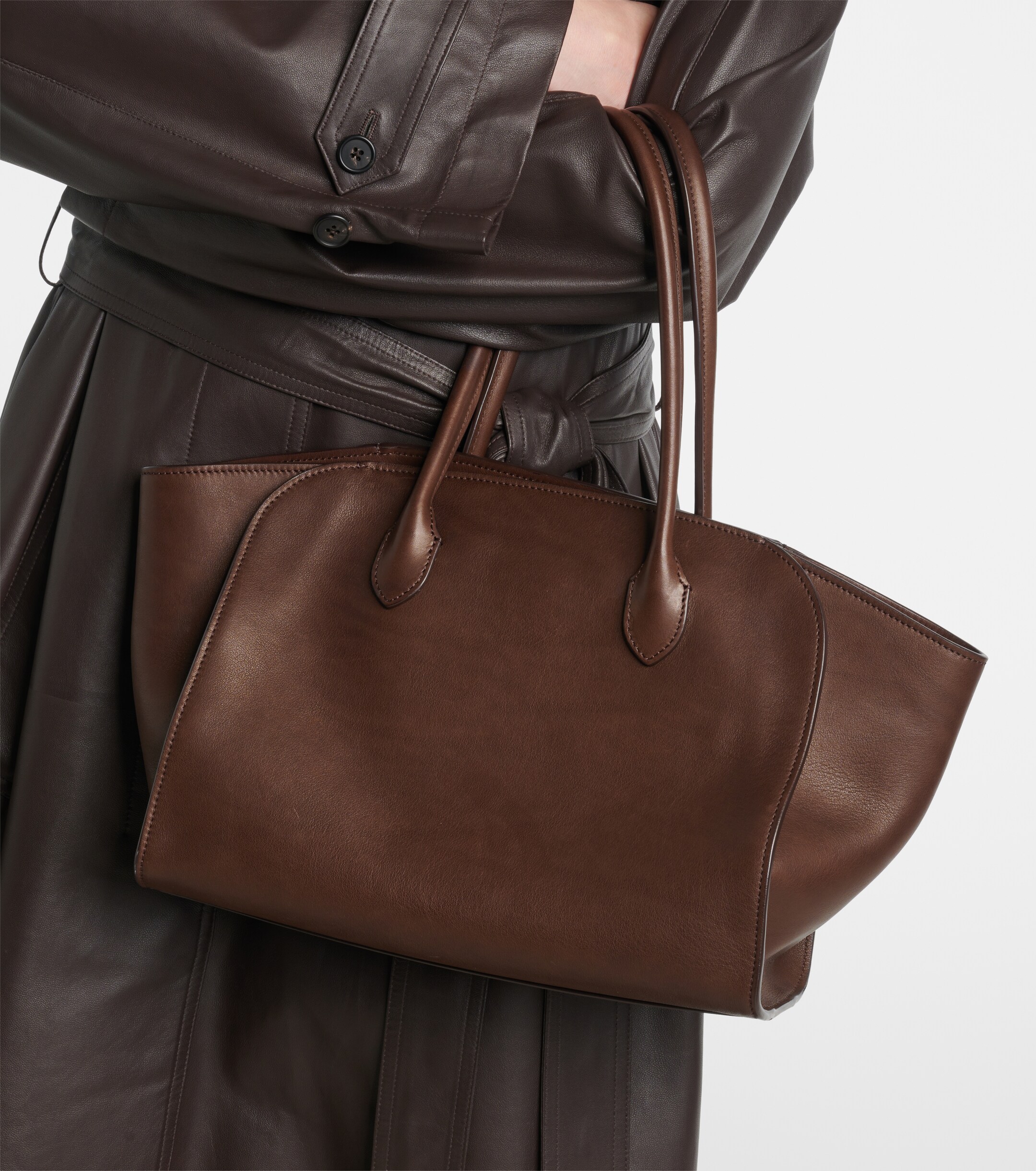 The Row Marlo 12 leather tote bag