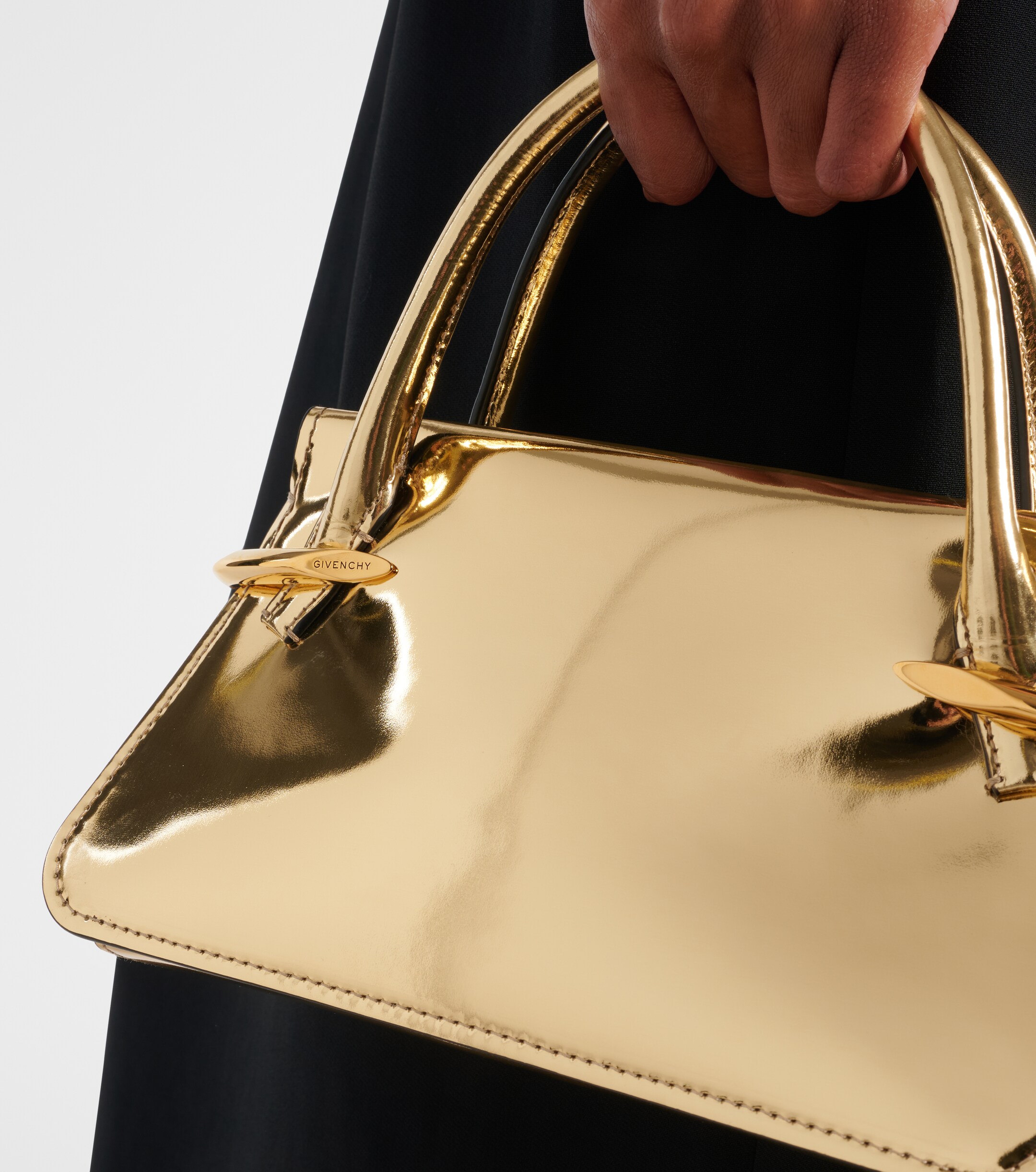 Givenchy Pinch metallic leather tote bag