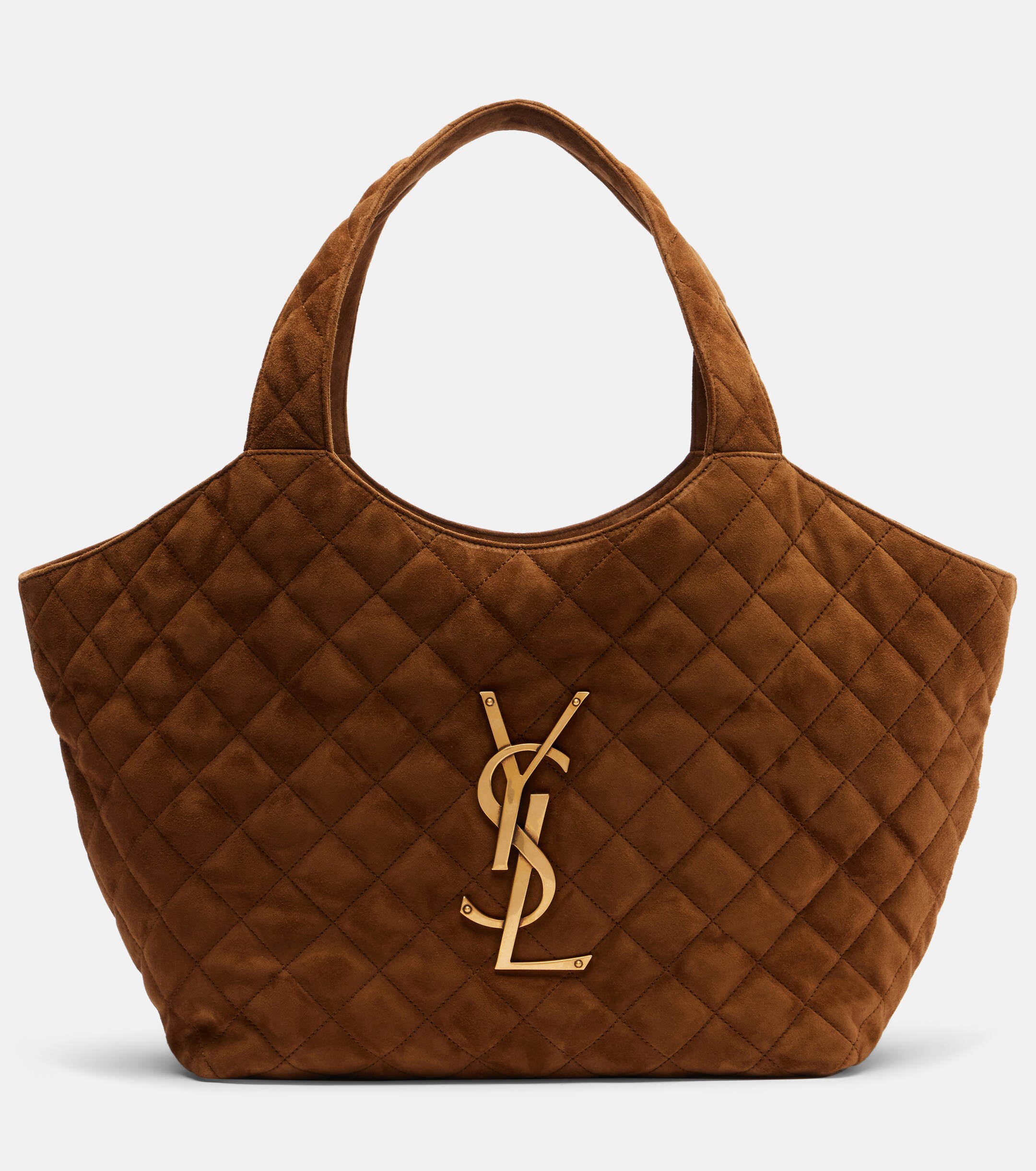 Saint Laurent Icare Medium quilted suede shopper