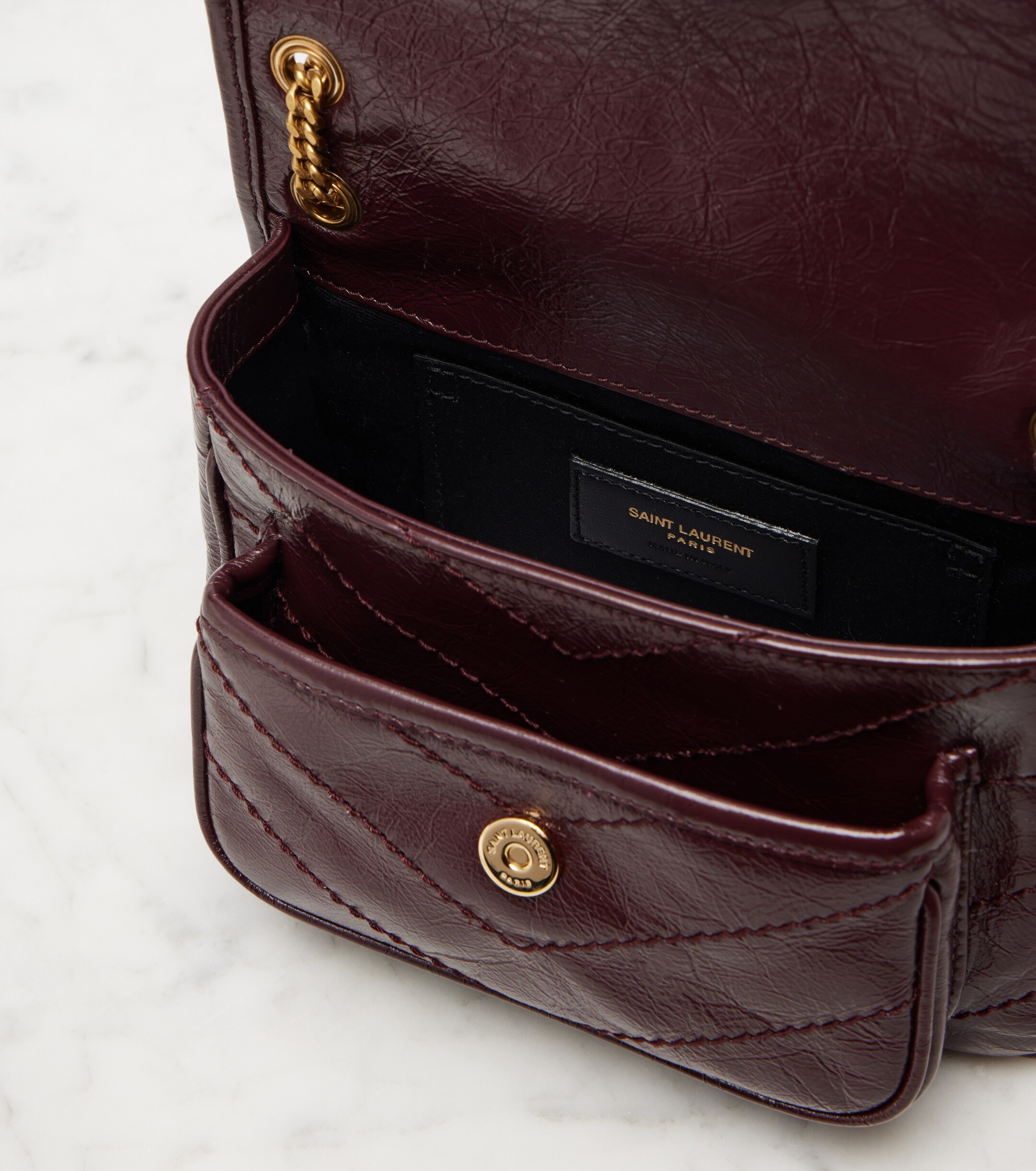 Saint Laurent Niki Cassandre Mini leather shoulder bag